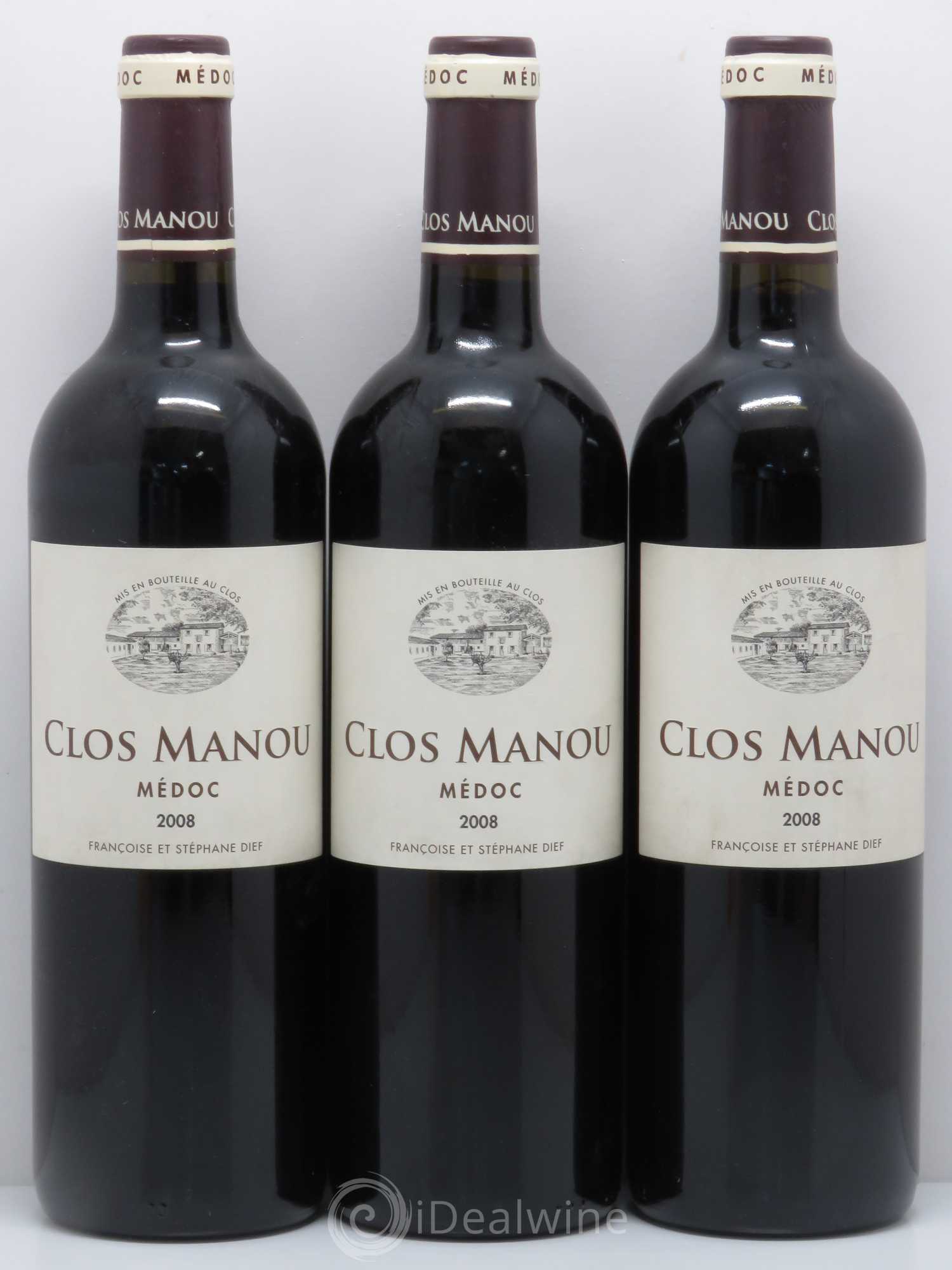 Clos Manou (sans prix de réserve) 2008 - Lot de 3 bouteilles - 0