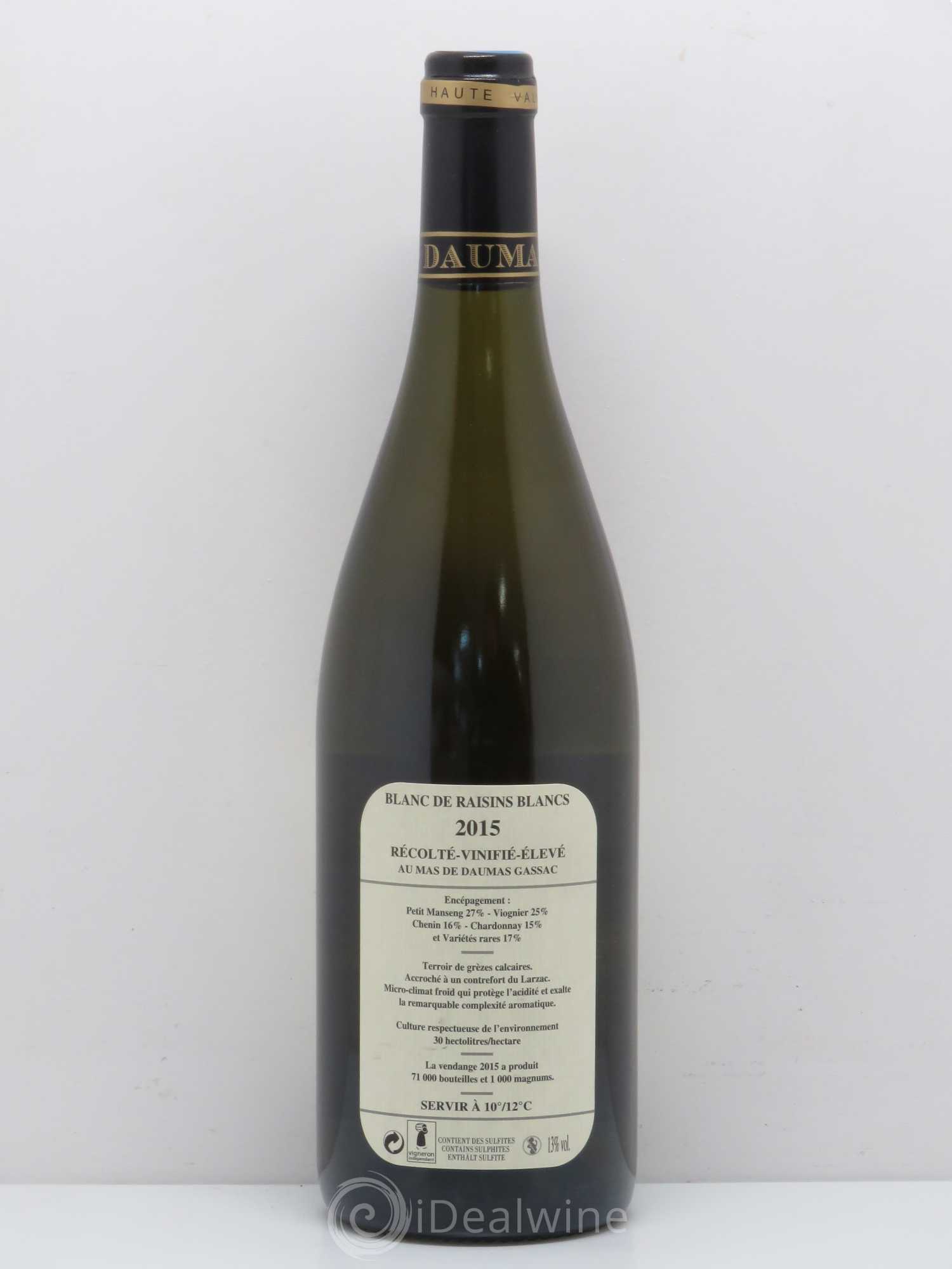 Saint-Guilhem-le-Désert - Cité d'Aniane Mas Daumas Gassac Famille Guibert de La Vaissière (sans prix de réserve) 2015 - Lot de 1 bouteille - 1