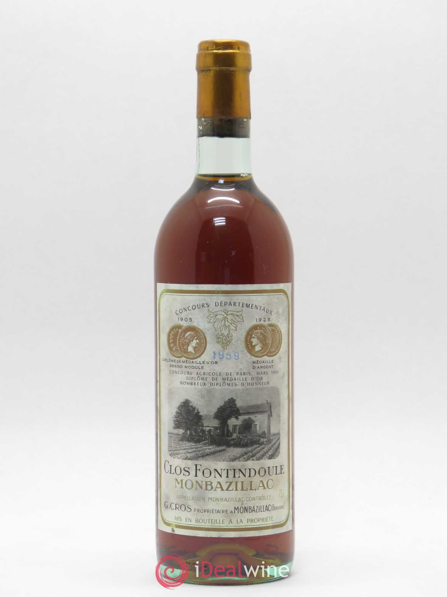 Monbazillac Clos Fontindoule 1959 - Lotto di 1 bottiglia - 0
