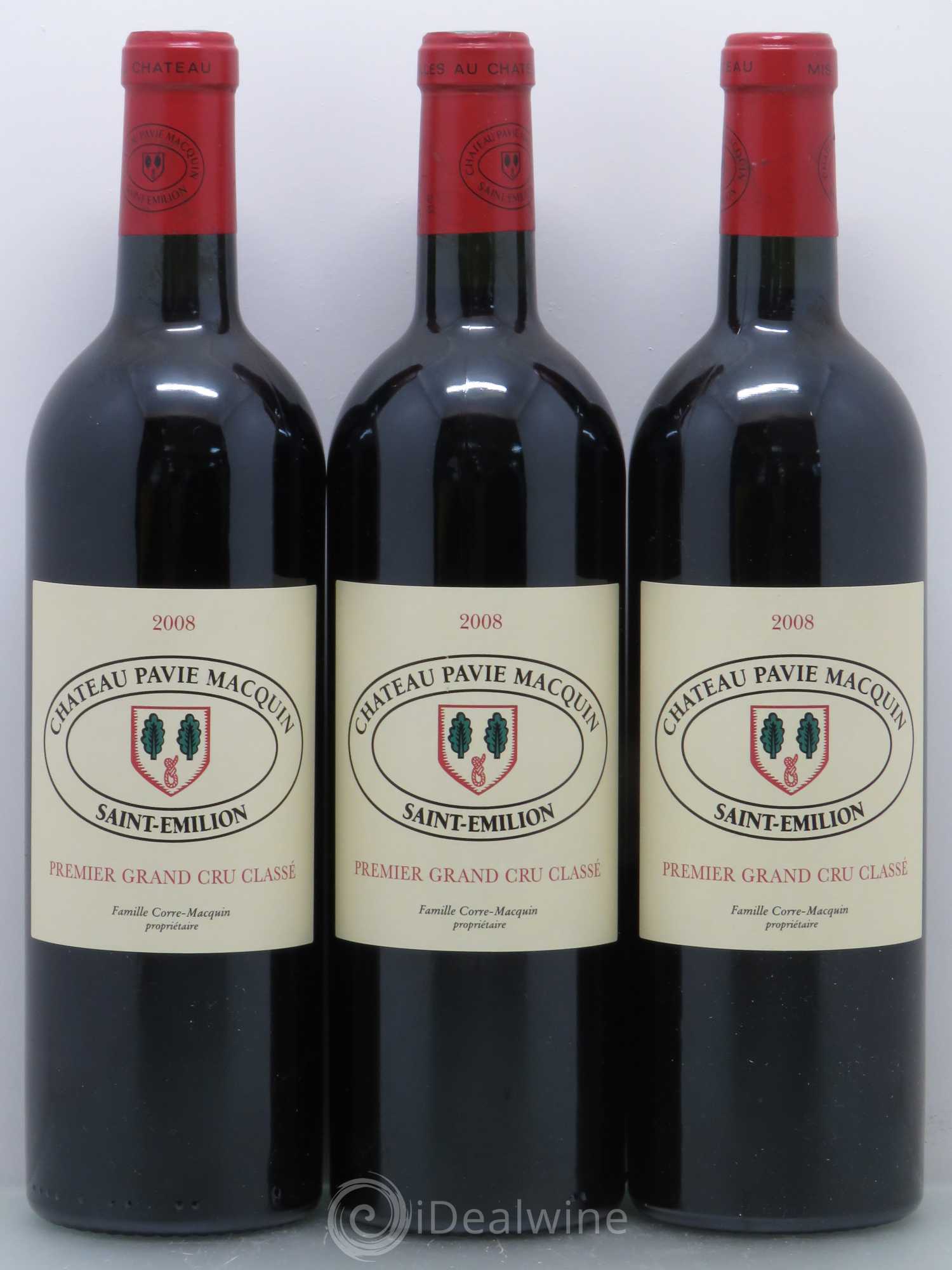Château Pavie Macquin 1er Grand Cru Classé B 2008 - Lot de 3 bouteilles - 0