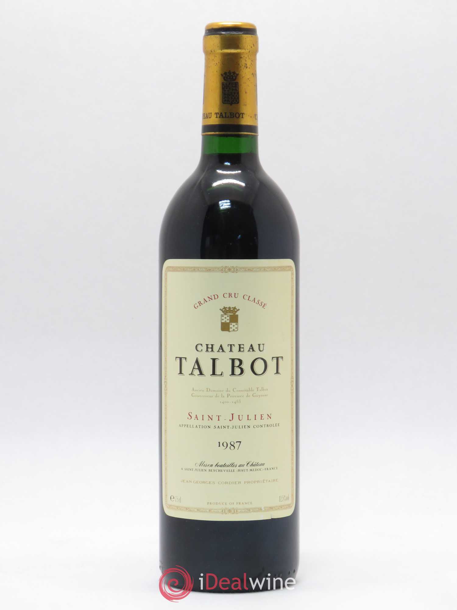Château Talbot 4ème Grand Cru Classé 1987 - Lot de 1 bouteille - 0