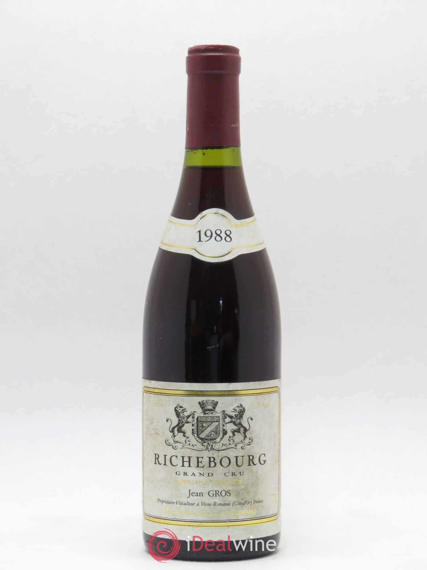 Richebourg Grand Cru Jean Gros 1988 - Lot de 1 bouteille - 0