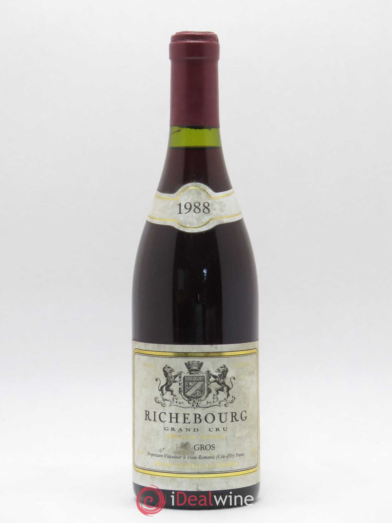 Richebourg Grand Cru Jean Gros 1988 - Lot de 1 bouteille - 0