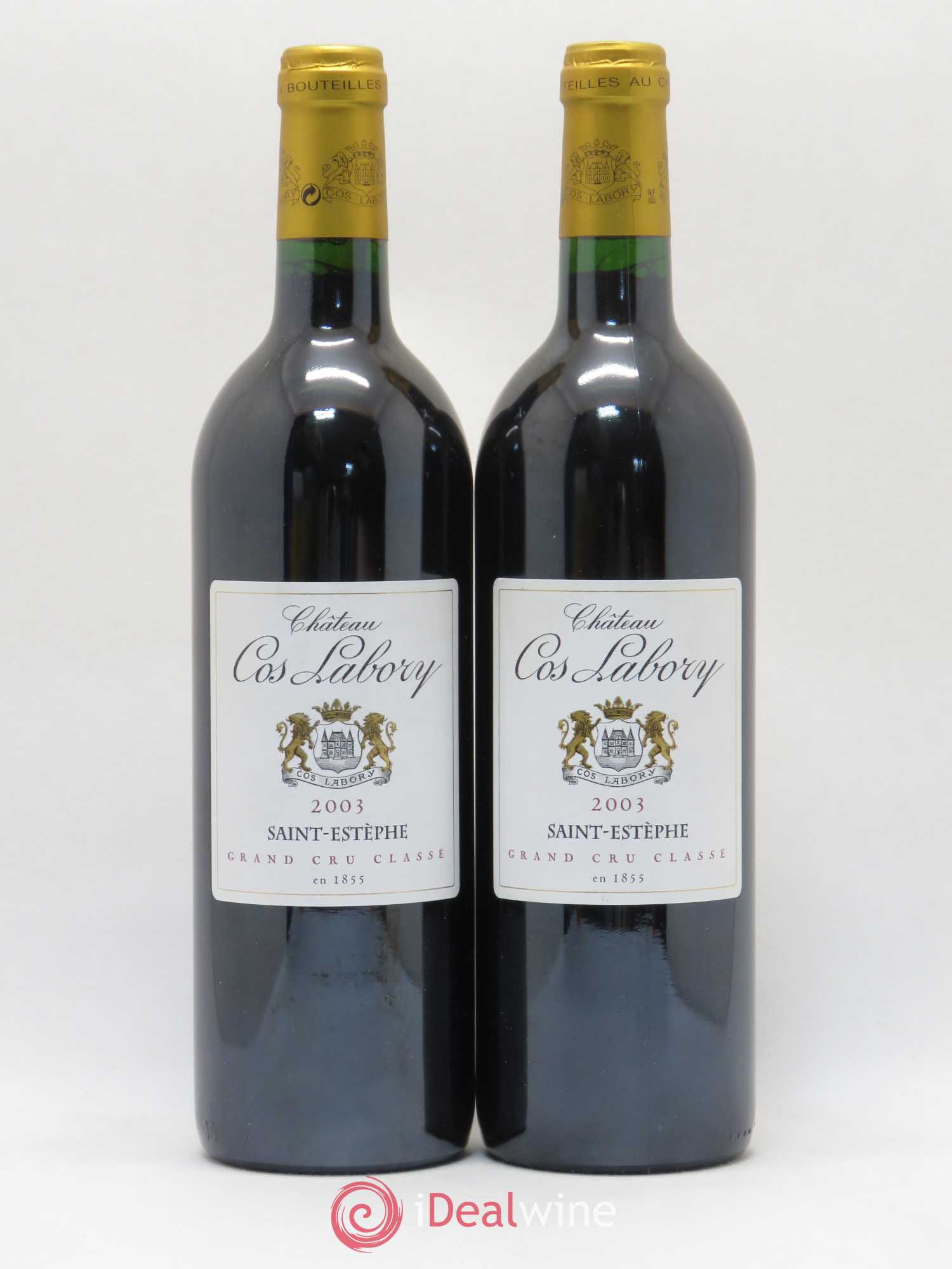 Château Cos Labory 5ème Grand Cru Classé 2003 - Lot de 2 bouteilles - 0