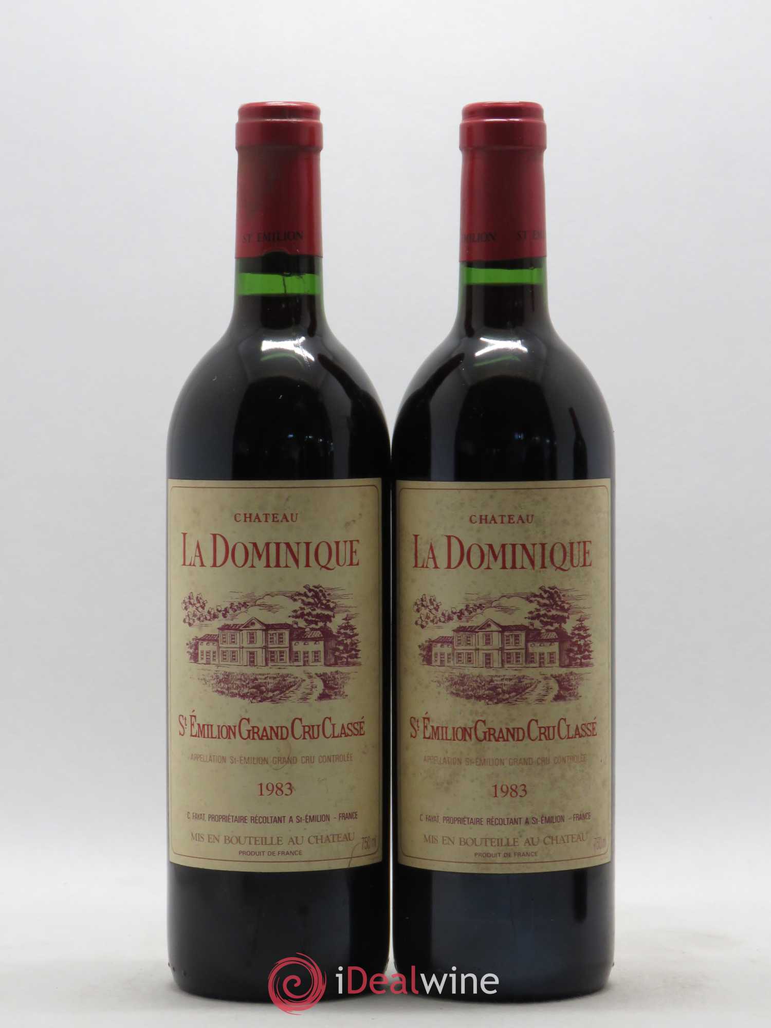 Château la Dominique Grand Cru Classé 1983 - Lot de 2 bouteilles - 0