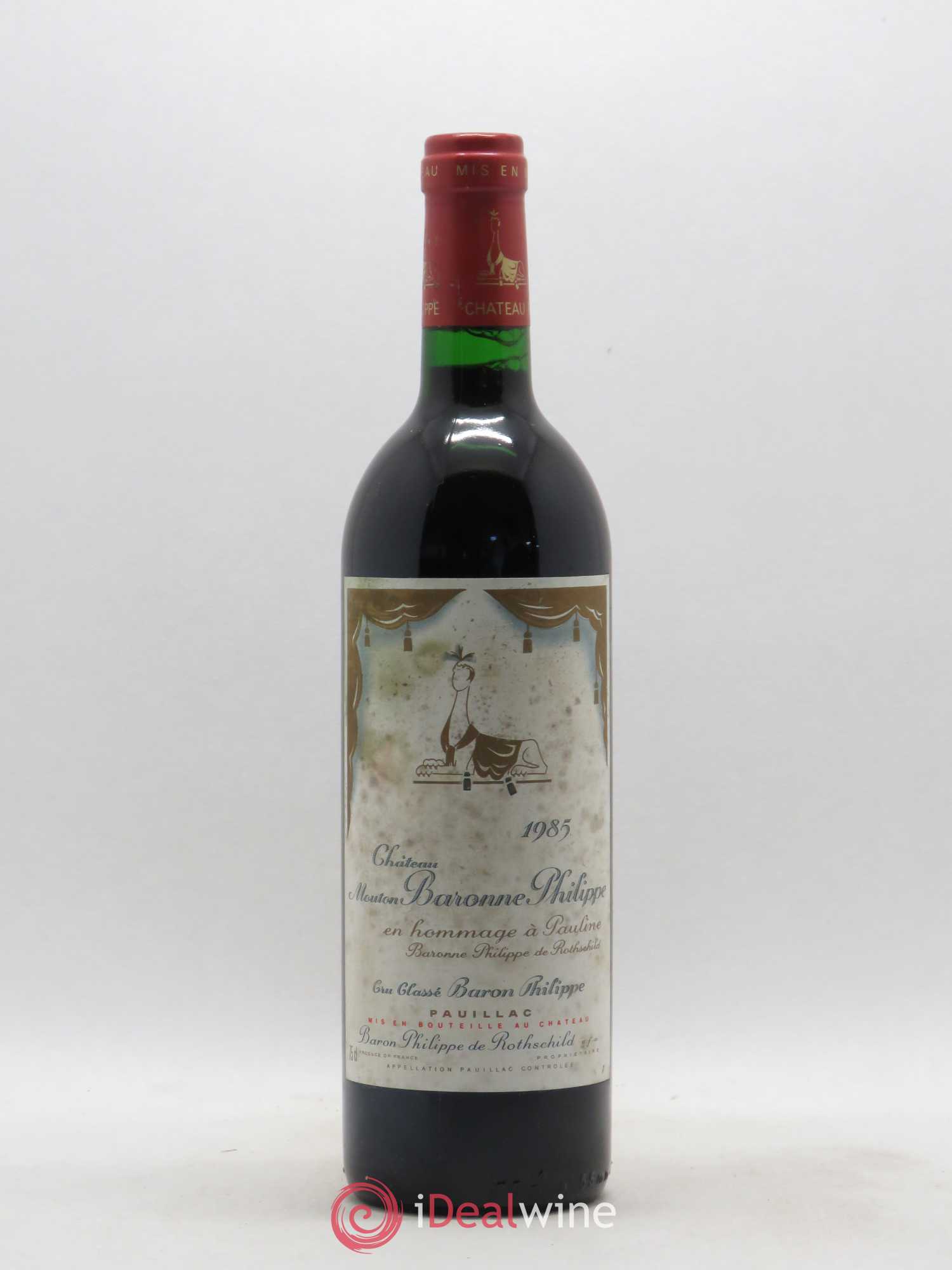 Château d' Armailhac - Mouton Baron(ne) Philippe 5ème Grand Cru Classé 1985 - Lot de 1 bouteille - 0