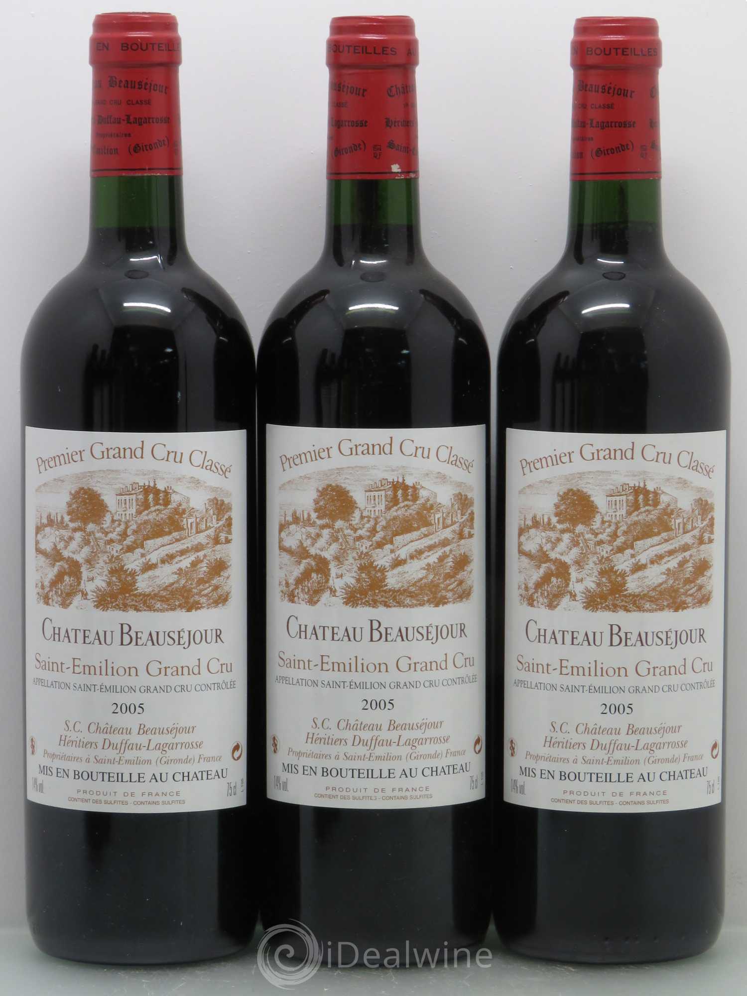 Château Beauséjour (Duffau-Lagarrosse) 1er Grand Cru Classé B 2005 - Lot de 6 bouteilles - 1
