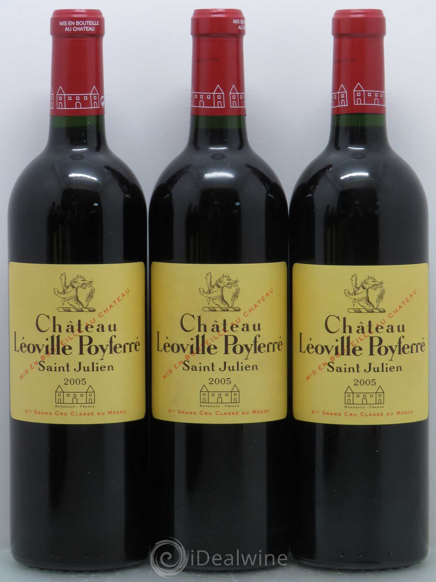Château Léoville Poyferré 2ème Grand Cru Classé 2005 - Lot de 12 bouteilles - 1
