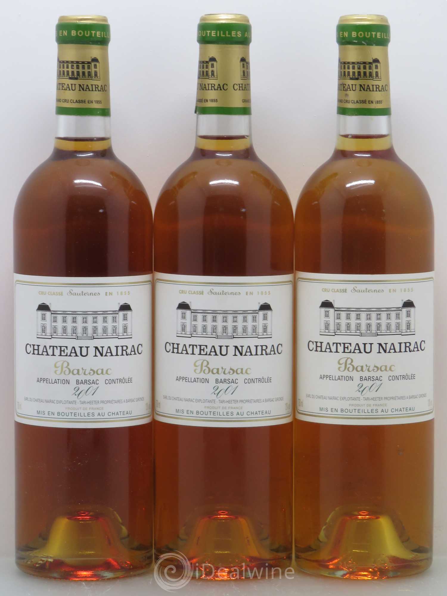 Château Nairac 2ème Grand Cru Classé (senza prezzo di riserva) 2001 - Lotto di 3 bottiglie - 0