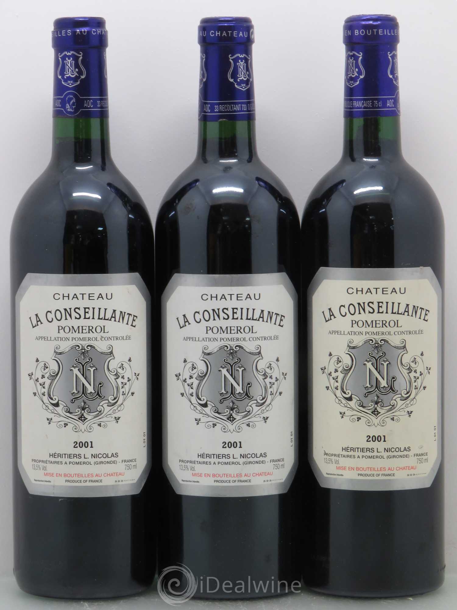 Château la Conseillante 2001 - Lot de 3 bouteilles - 0