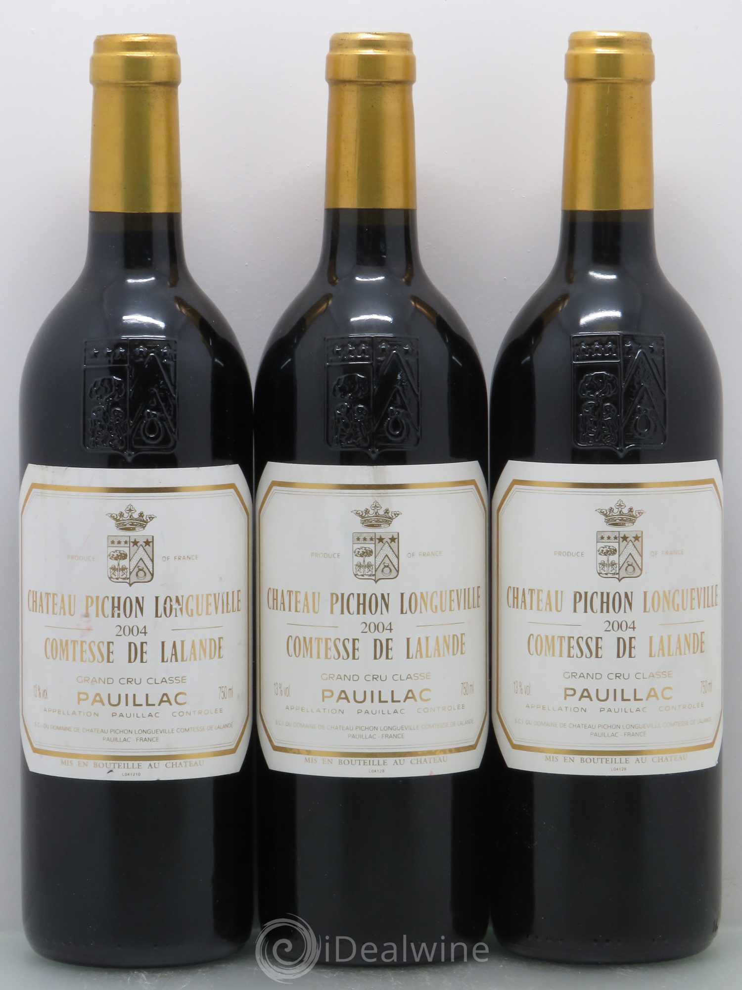Château Pichon Longueville Comtesse de Lalande 2ème Grand Cru Classé 2004 - Lot de 3 bouteilles - 0