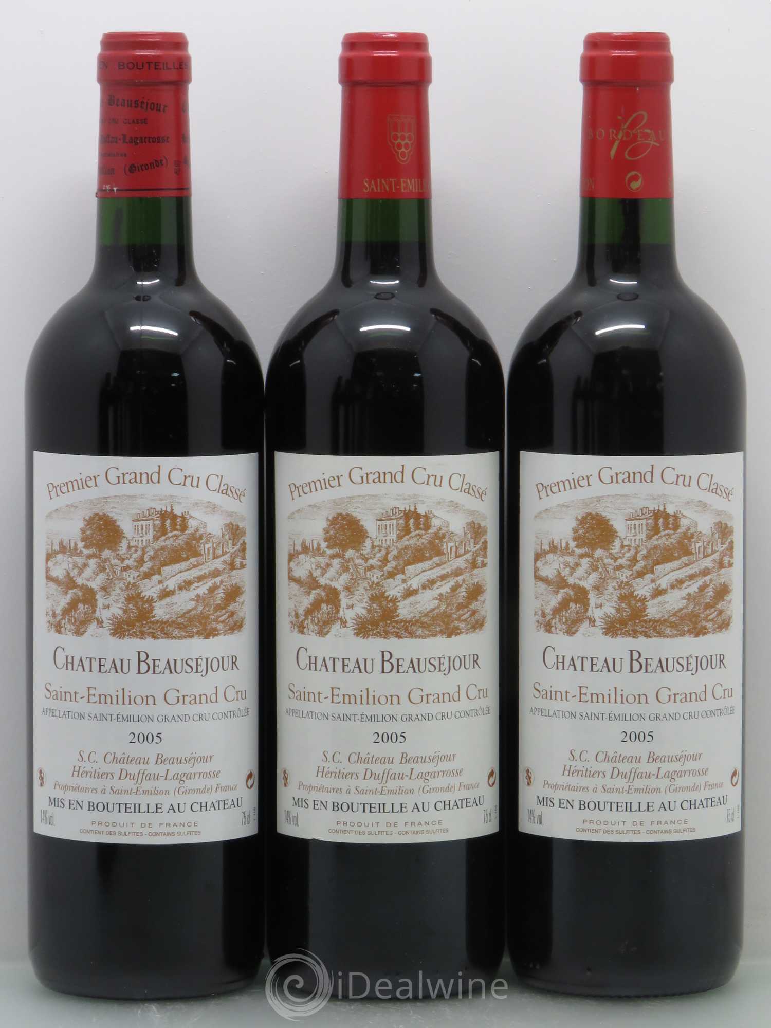 Château Beauséjour (Duffau-Lagarrosse) 1er Grand Cru Classé B 2005 - Lot de 12 bouteilles - 1