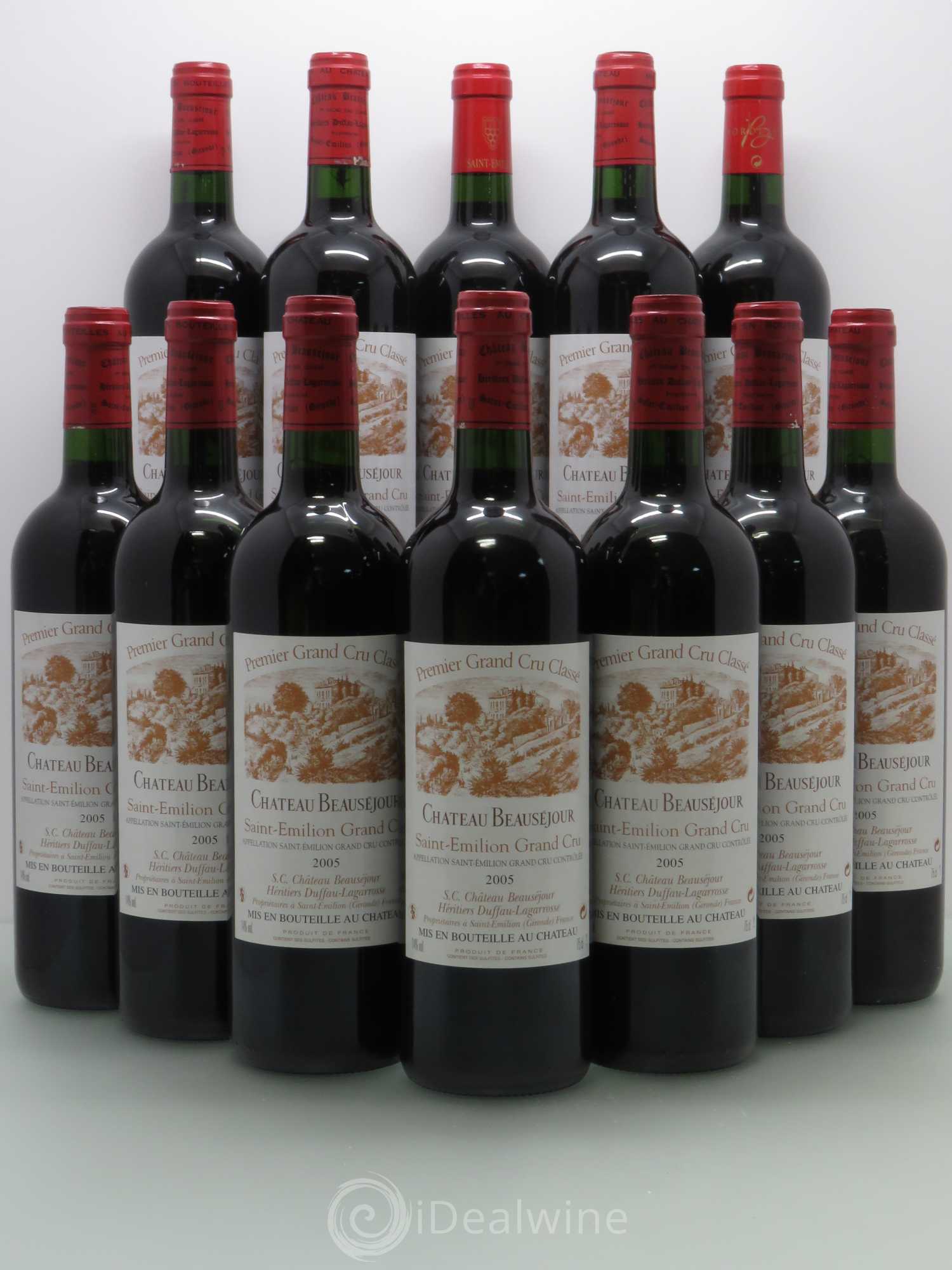 Château Beauséjour (Duffau-Lagarrosse) 1er Grand Cru Classé B 2005 - Lot de 12 bouteilles - 0