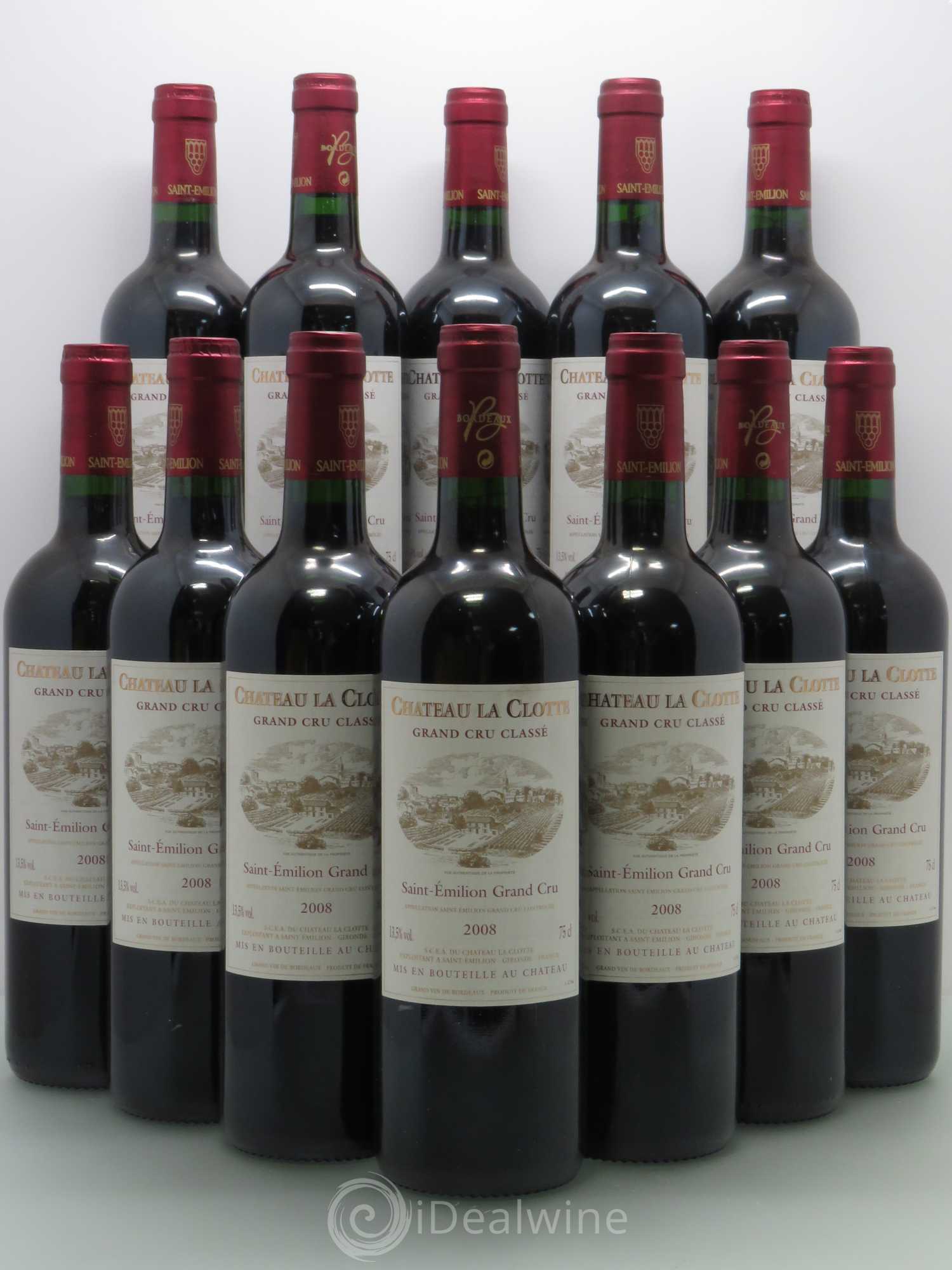 Château la Clotte 2008 - Lot de 12 bouteilles - 0