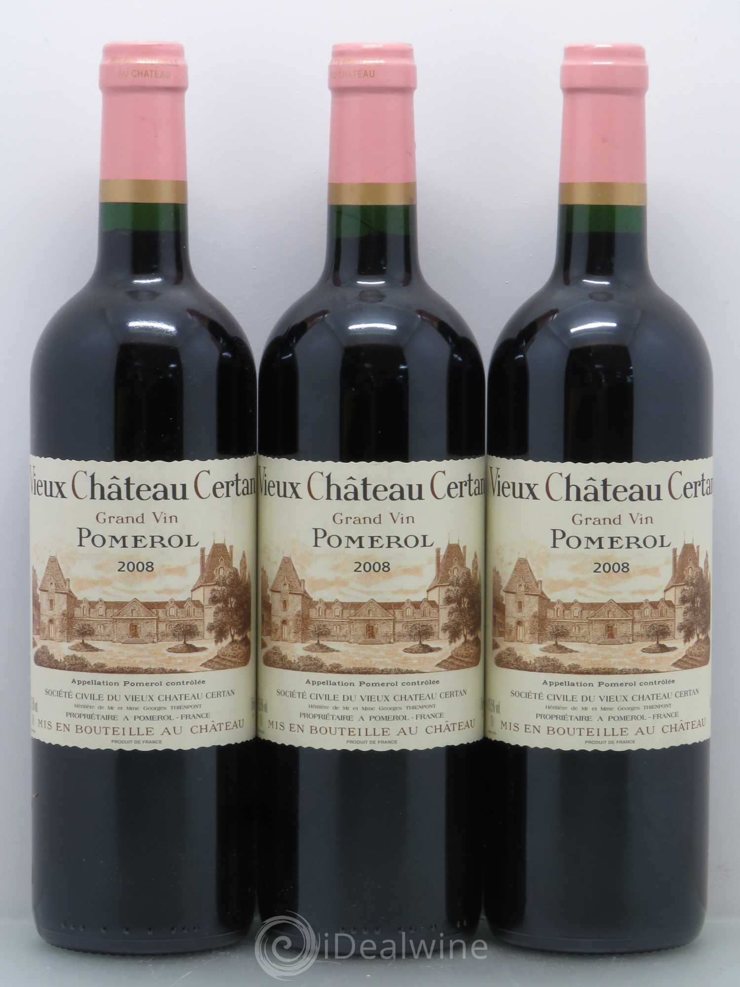 Vieux Château Certan 2008 - Lot de 3 bouteilles - 0