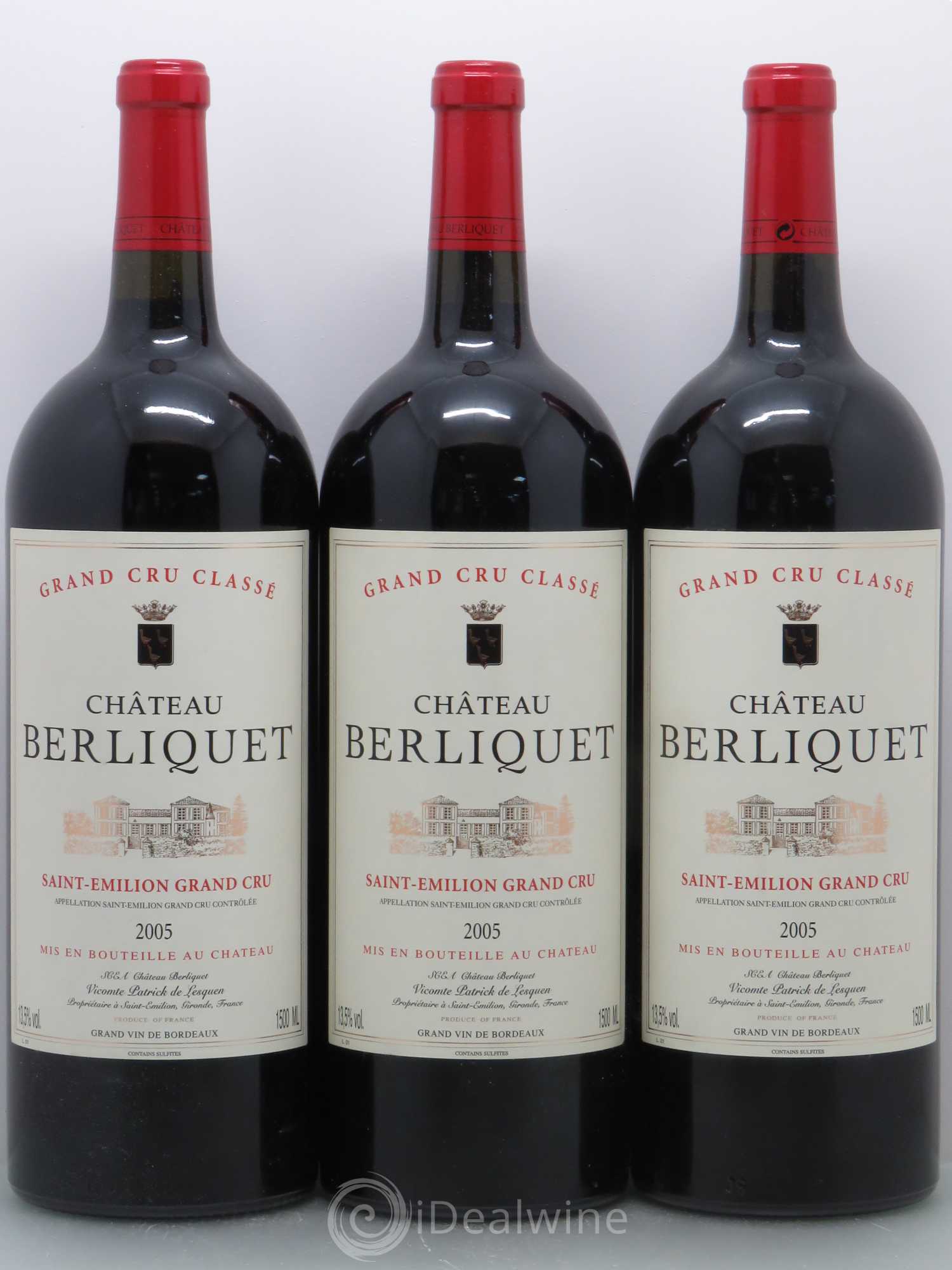 Château Berliquet Grand Cru Classé (sans prix de réserve) 2005 - Lot de 6 magnums - 1