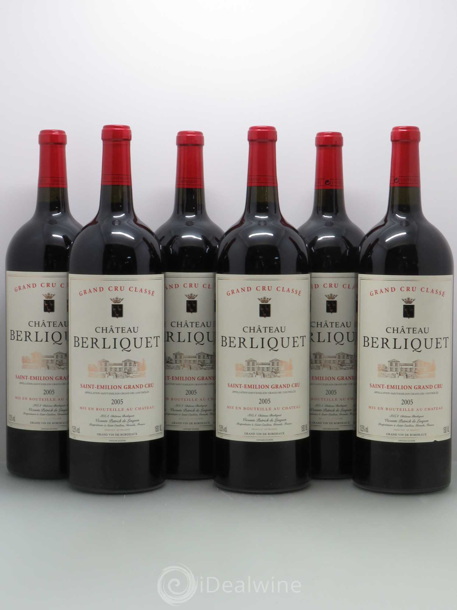 Château Berliquet Grand Cru Classé (sans prix de réserve) 2005 - Lot de 6 magnums - 0