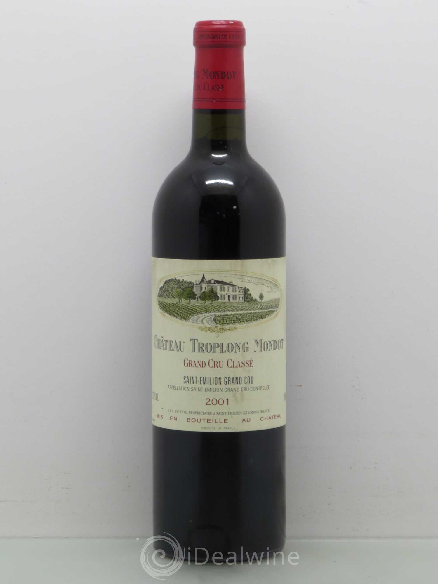 Château Troplong Mondot 1er Grand Cru Classé B (sans prix de réserve) 2001 - Lot de 1 bouteille - 0