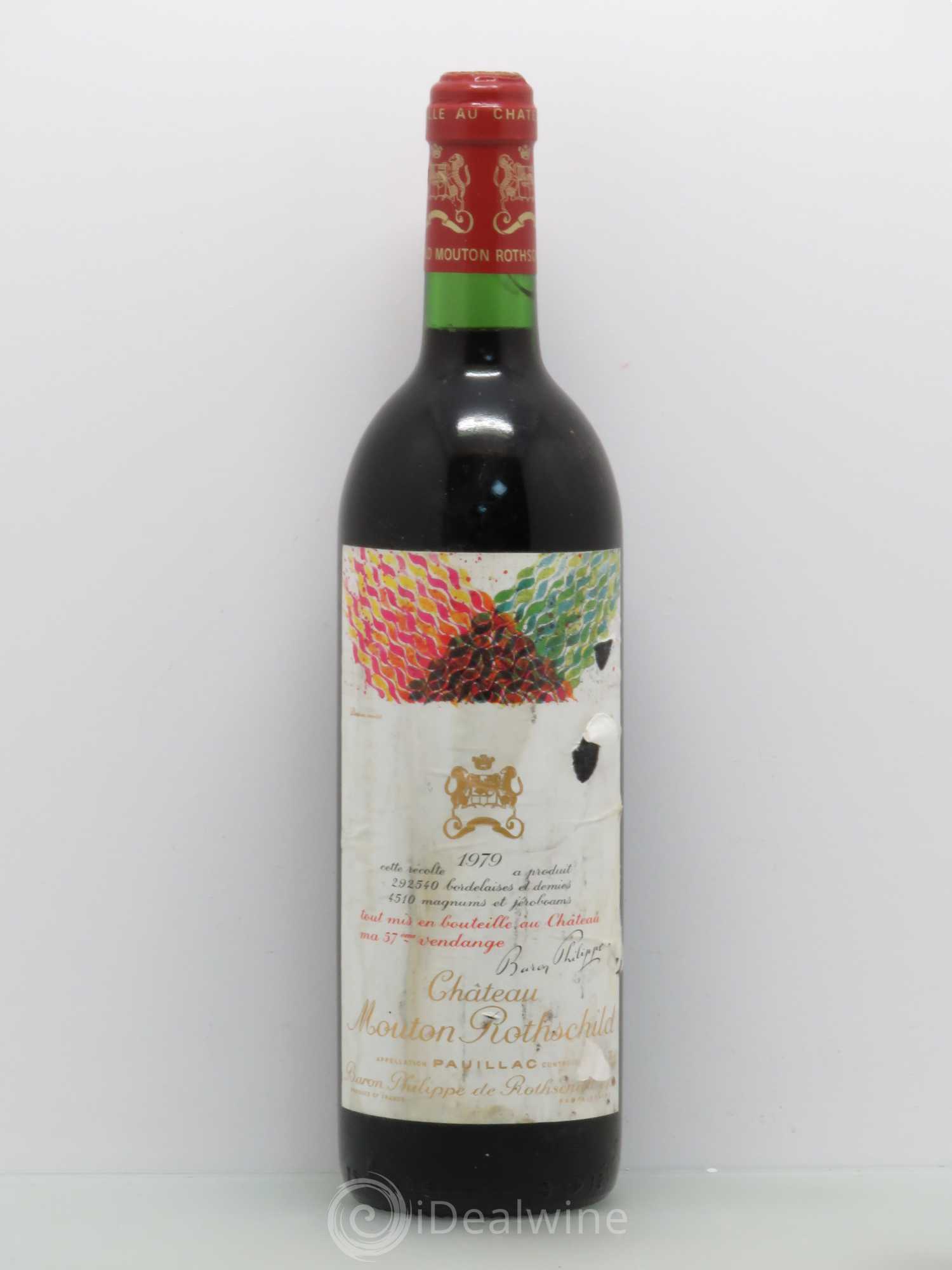 Château Mouton Rothschild 1er Grand Cru Classé 1979 - Lot de 1 bouteille - 0