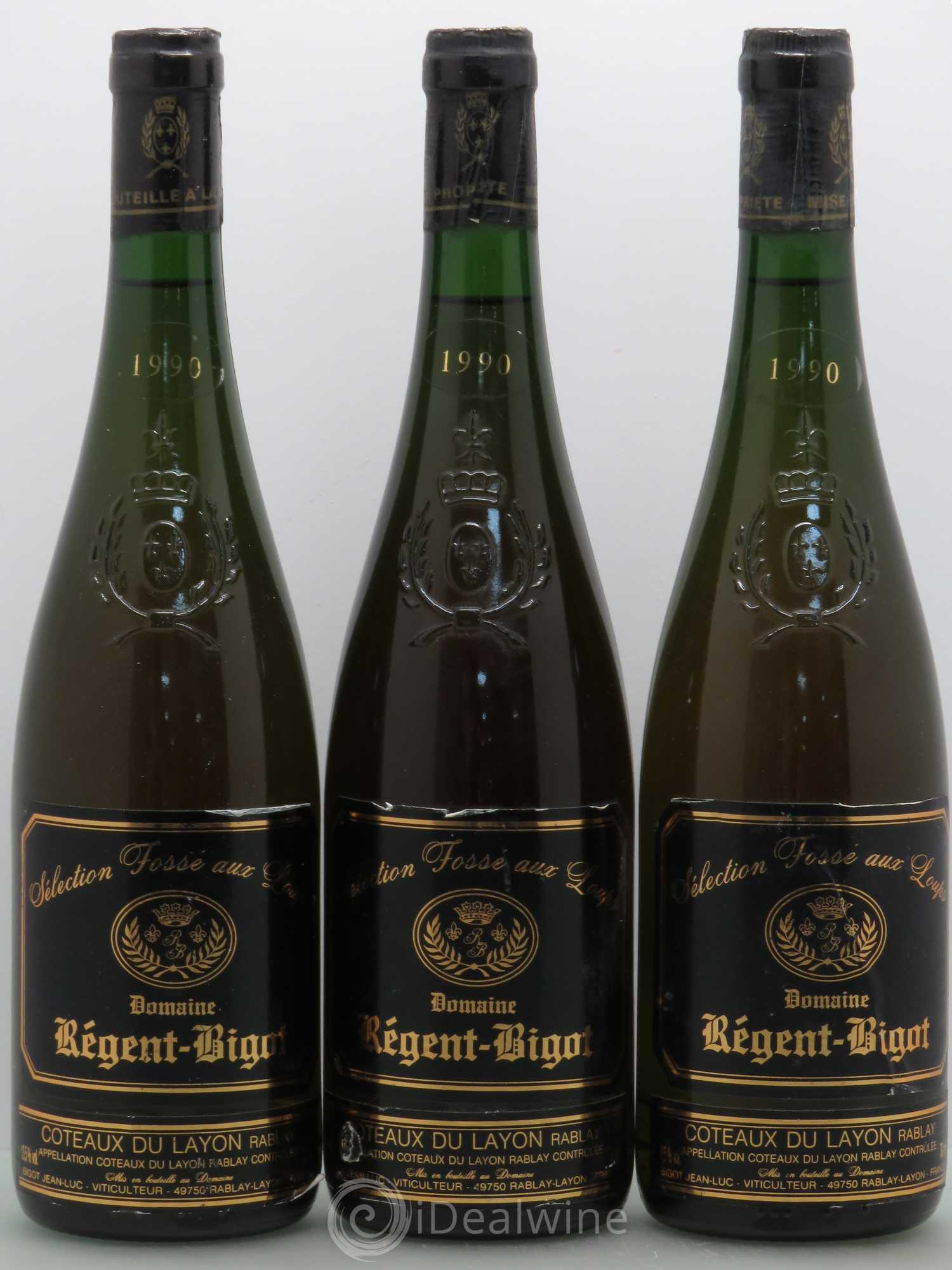 Coteaux du Layon Rablay Selection - Fosse aux Loups - Domaine Regent Bigot 1990 - Lotto di 3 bottiglie - 0