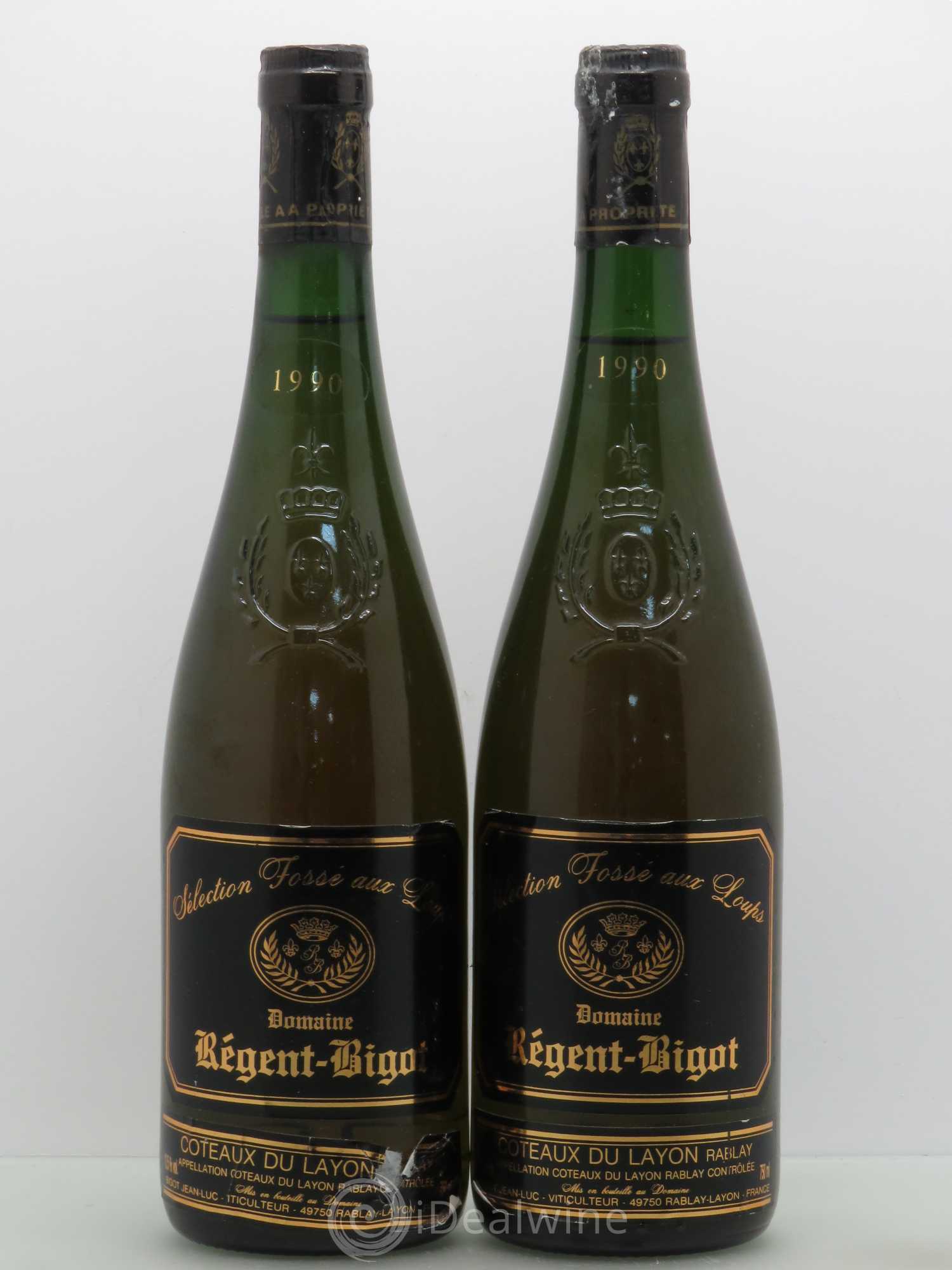 Coteaux du Layon Rablay Selection - Fosse aux Loups - Domaine Regent Bigot 1990 - Lotto di 2 bottiglie - 0