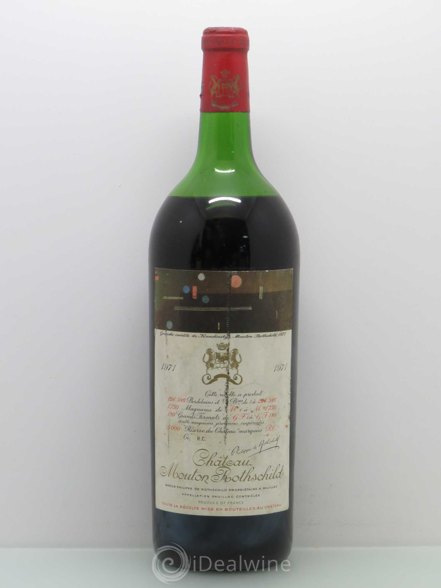 Château Mouton Rothschild 1er Grand Cru Classé 1971 - Lot de 1 magnum - 0