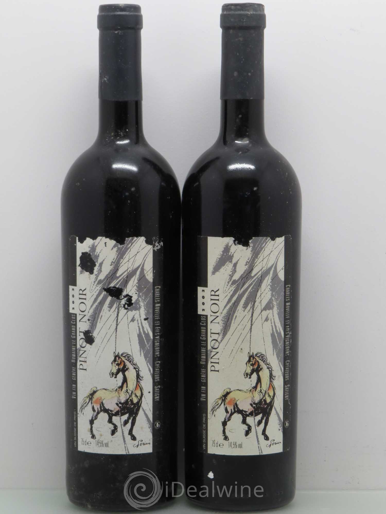 Divers Satigny Pinot Noir Jean Michel Novelle (Suisse) 2003 - Posten von 2 Flaschen - 0