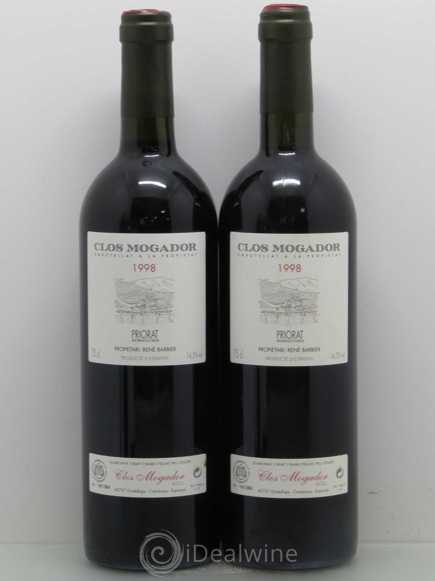 Priorat Clos Mogador DOCA René Barbier 1998 - Lot de 2 bouteilles - 0
