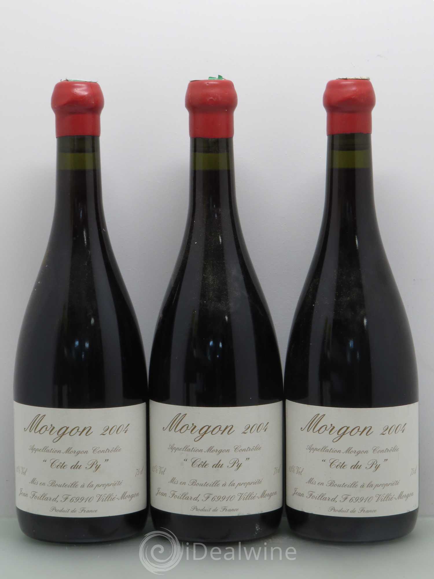 Morgon Côte du Py Jean Foillard 2004 - Lot de 3 bouteilles - 0