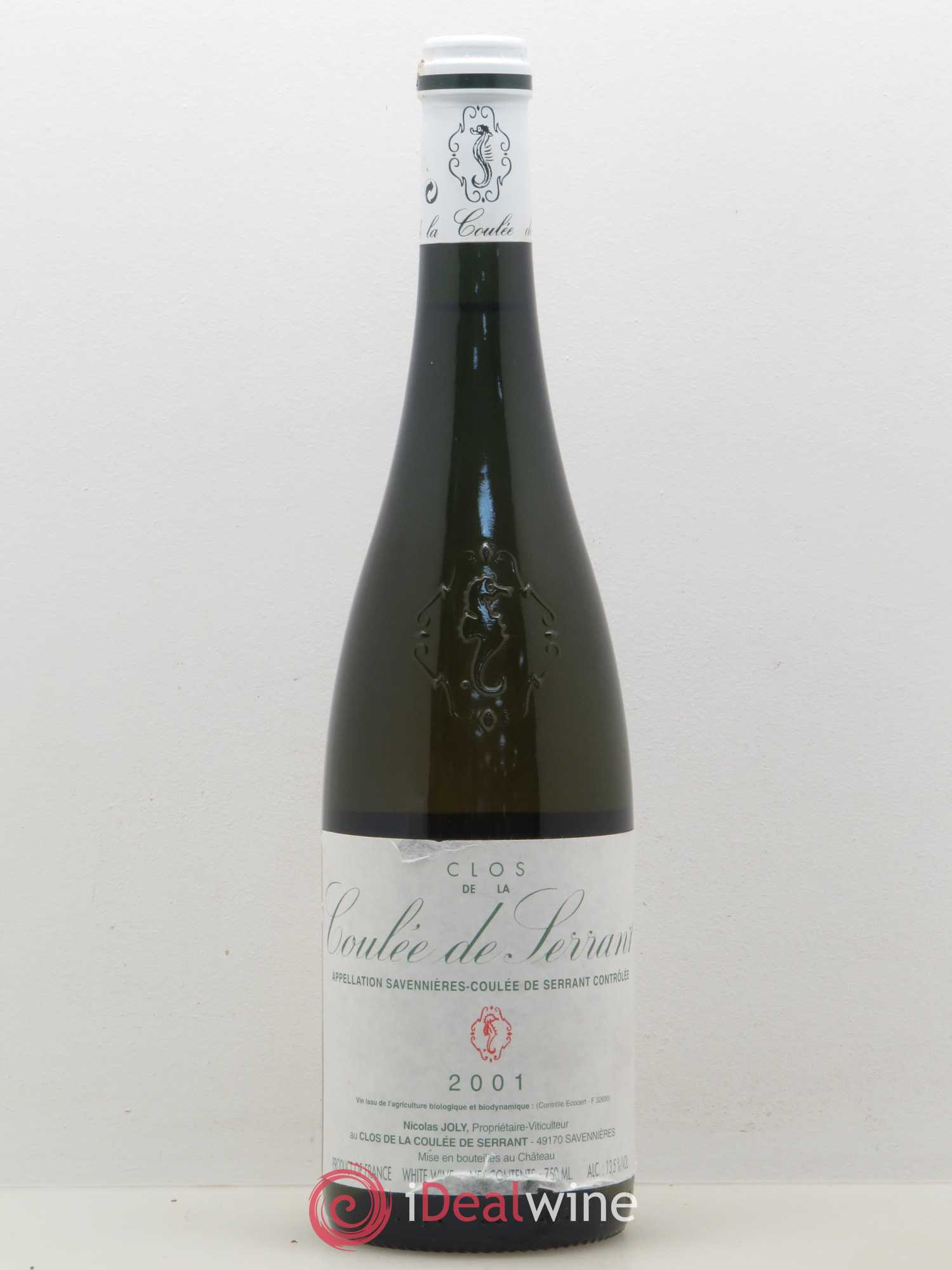 Savennières Clos de la Coulée de Serrant Vignobles de la Coulée de Serrant - Nicolas Joly 2001 - Lot de 1 bouteille - 0