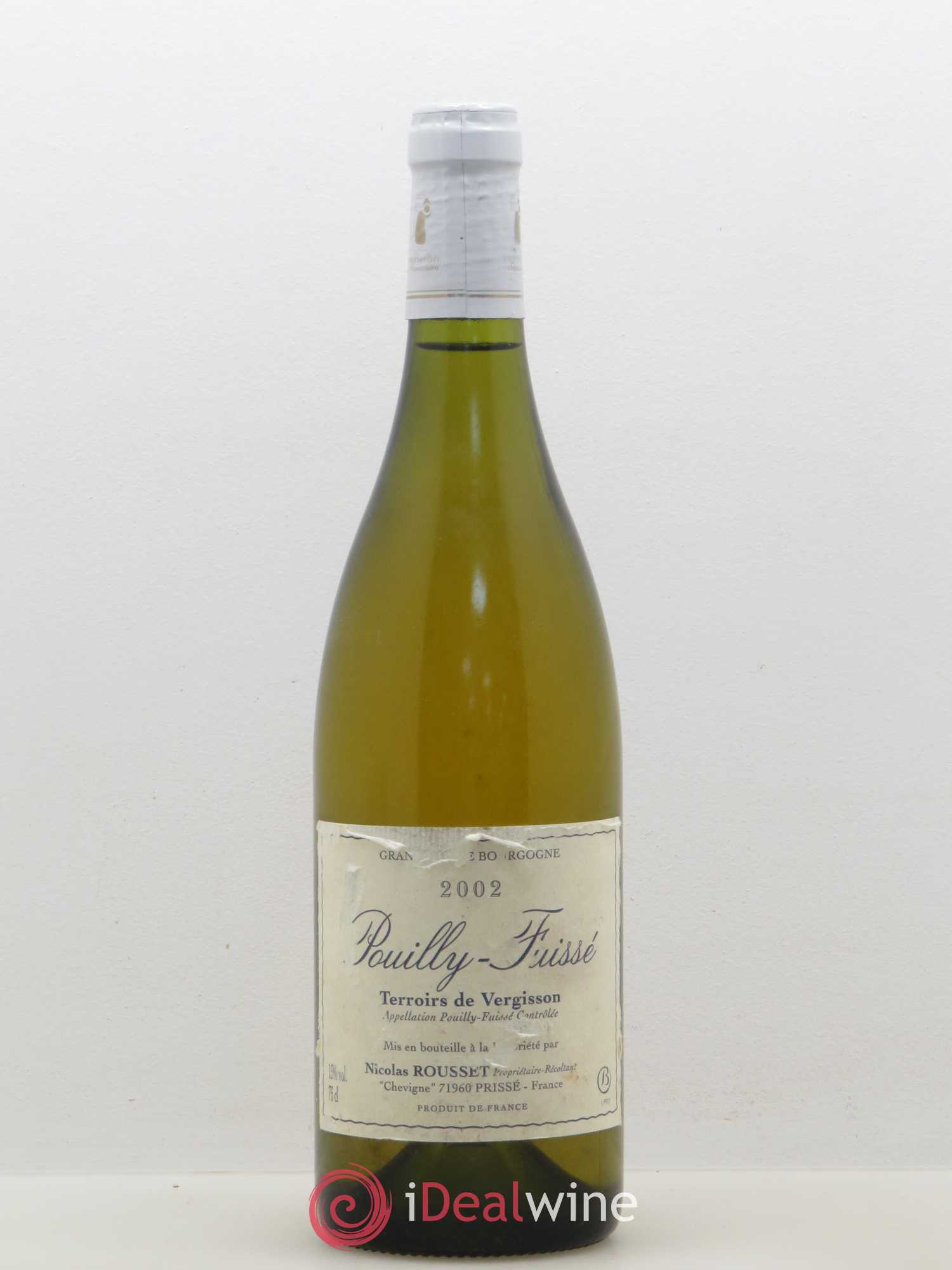 Pouilly-Fuissé Terroirs de Vergisson Nicolas Rousset 2002 - Lot de 1 bouteille - 0