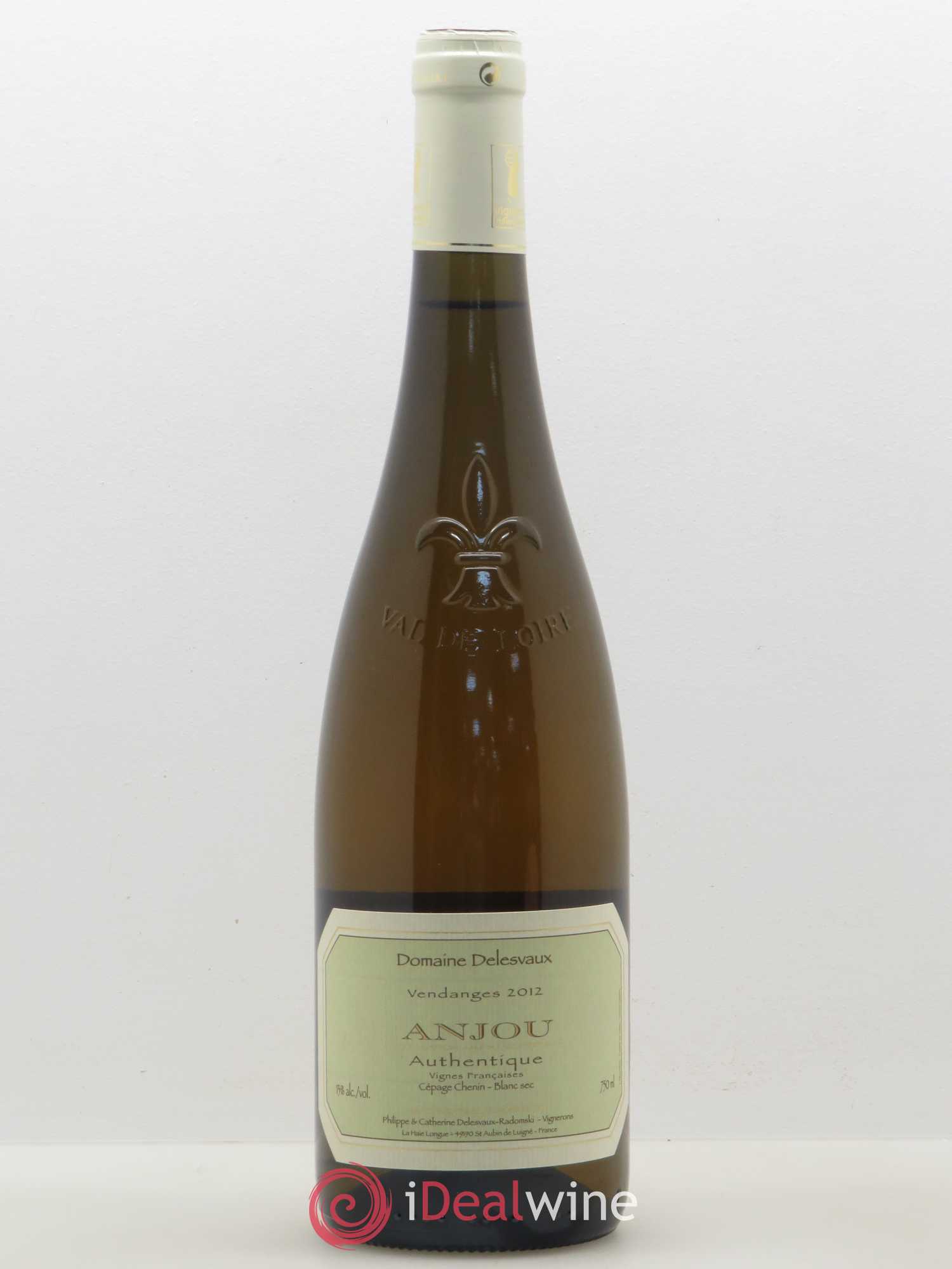 Anjou Cuvée Authentique Vigne francaise Chenin Domaine Delesvaux 2012 - Posten von 1 Flasche - 0