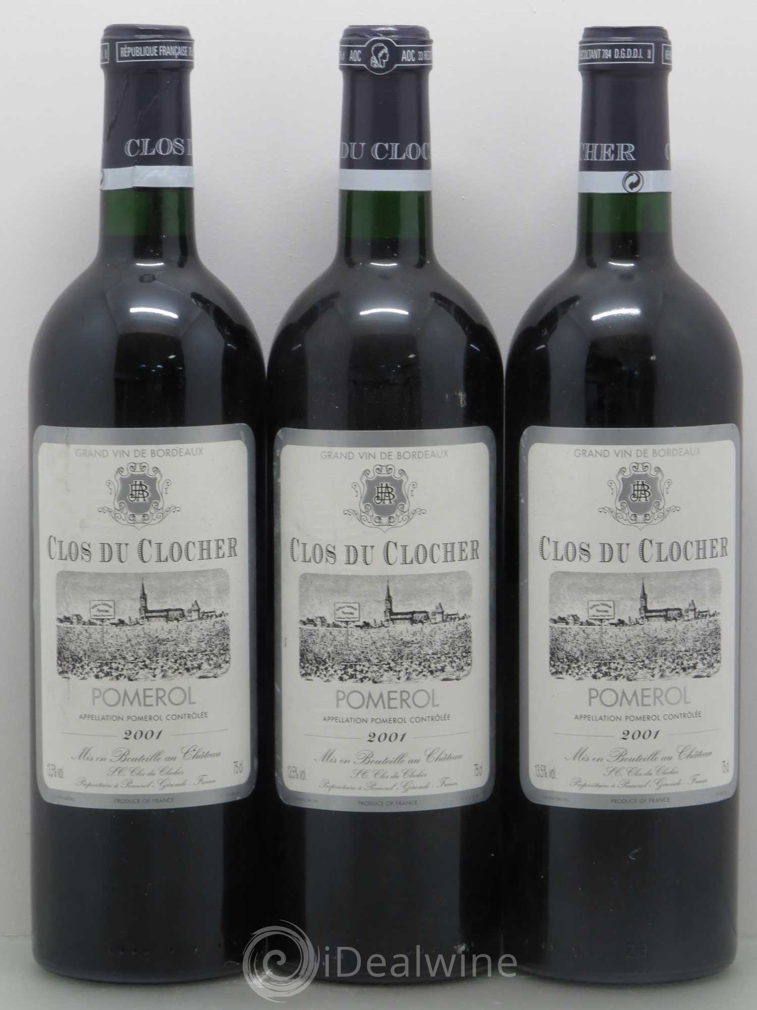 Clos du Clocher 2001 - Lot de 3 bouteilles - 0