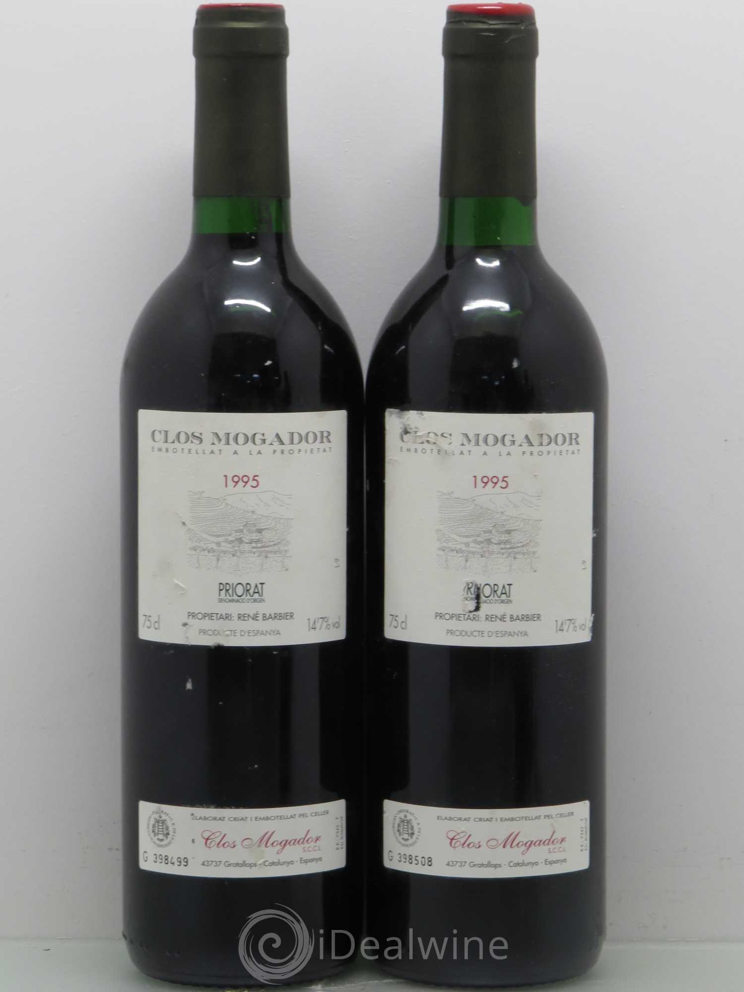 Priorat Clos Mogador DOCA René Barbier 1995 - Lot of 4 bottles - 2