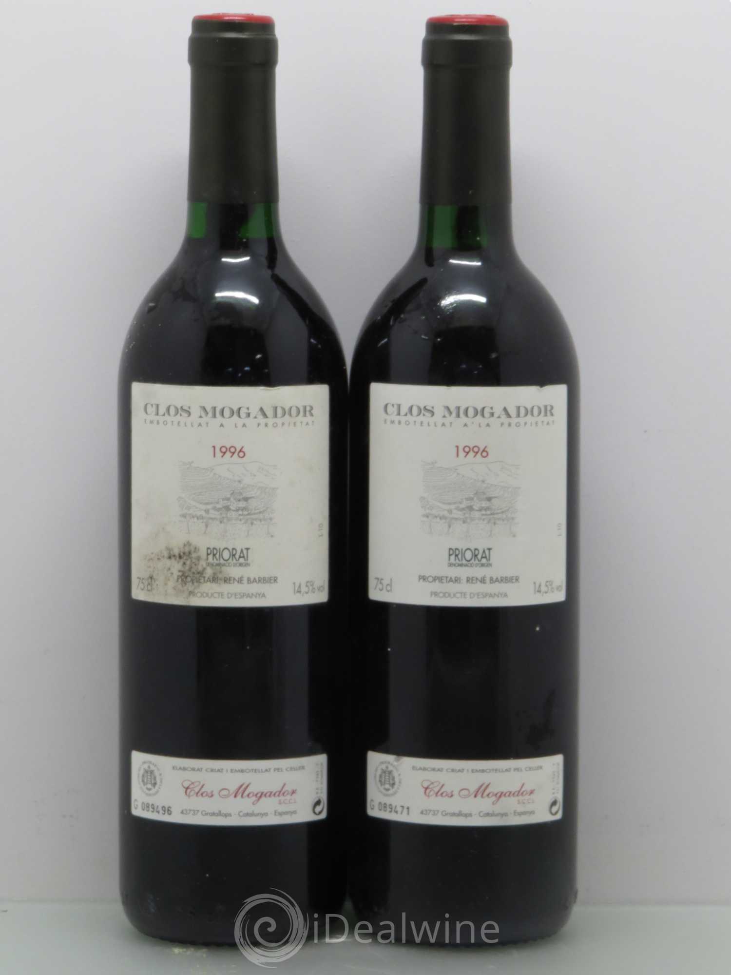 Priorat Clos Mogador DOCA René Barbier 1996 - Lot of 2 bottles - 0