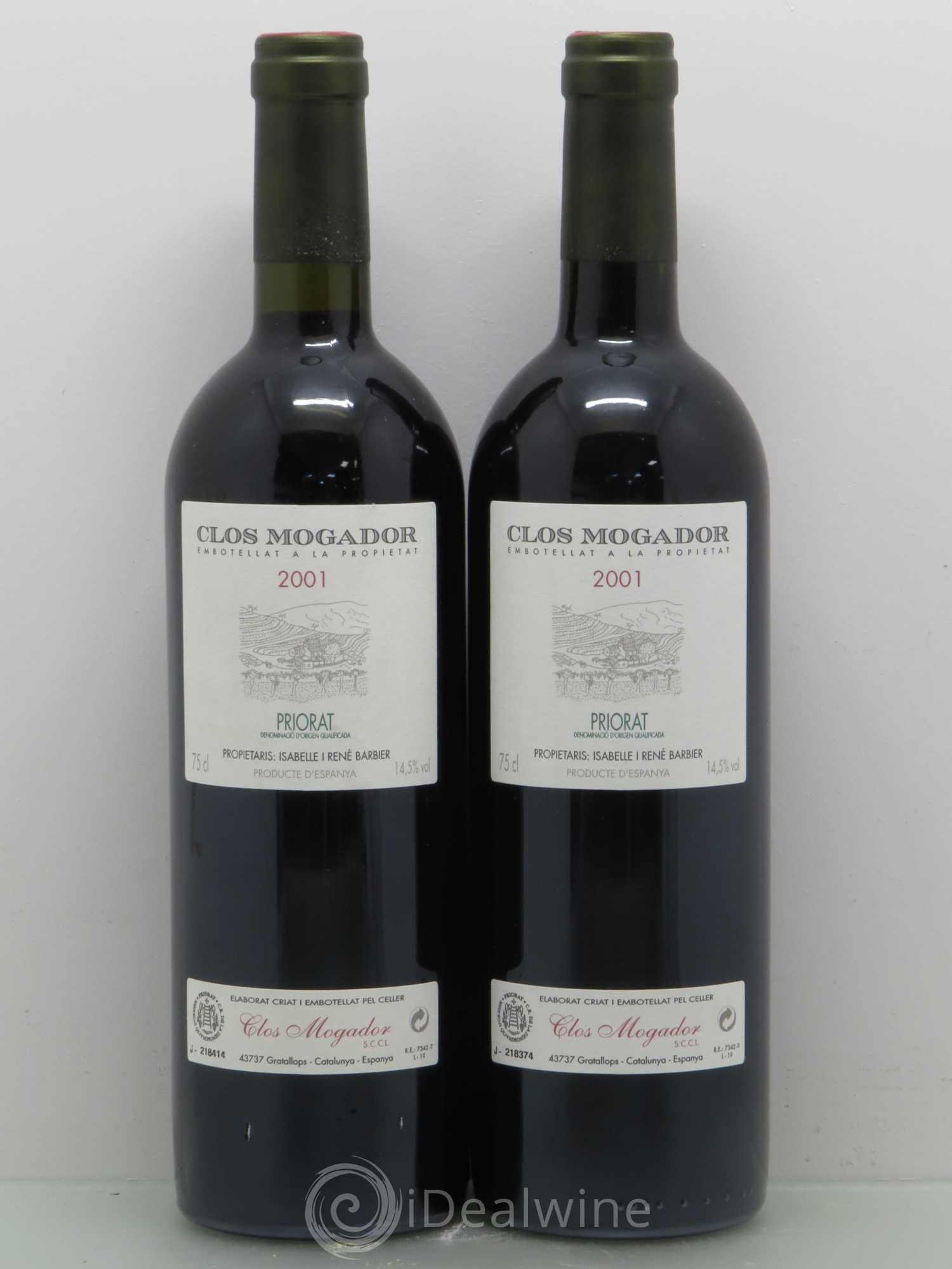 Priorat Clos Mogador DOCA René Barbier 2001 - Posten von 2 Flaschen - 0
