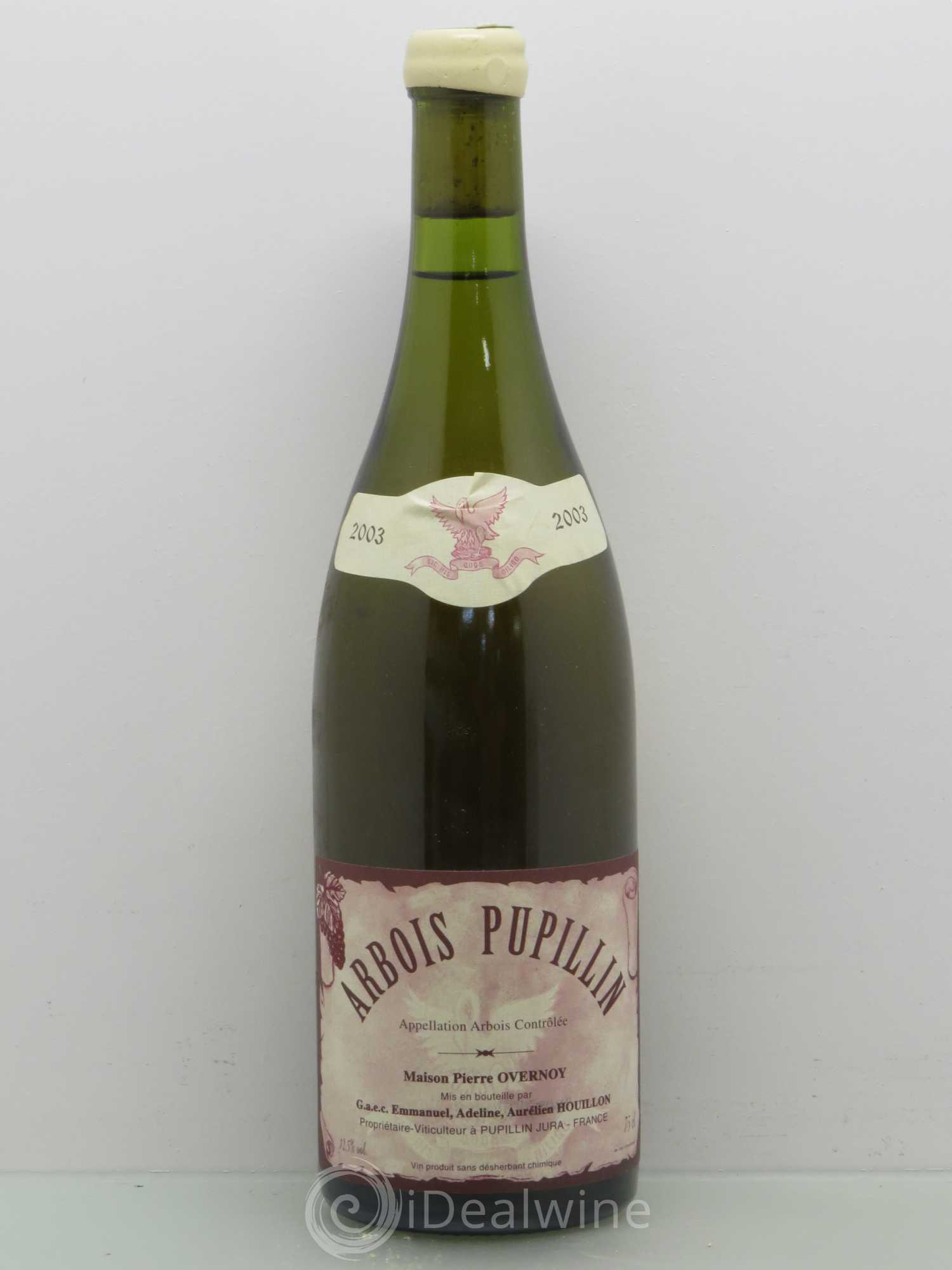 Arbois-Pupillin Savagnin (cire jaune) Overnoy-Houillon (Domaine) Chardonnay Ouillé 2003 - Lot de 1 bouteille - 0