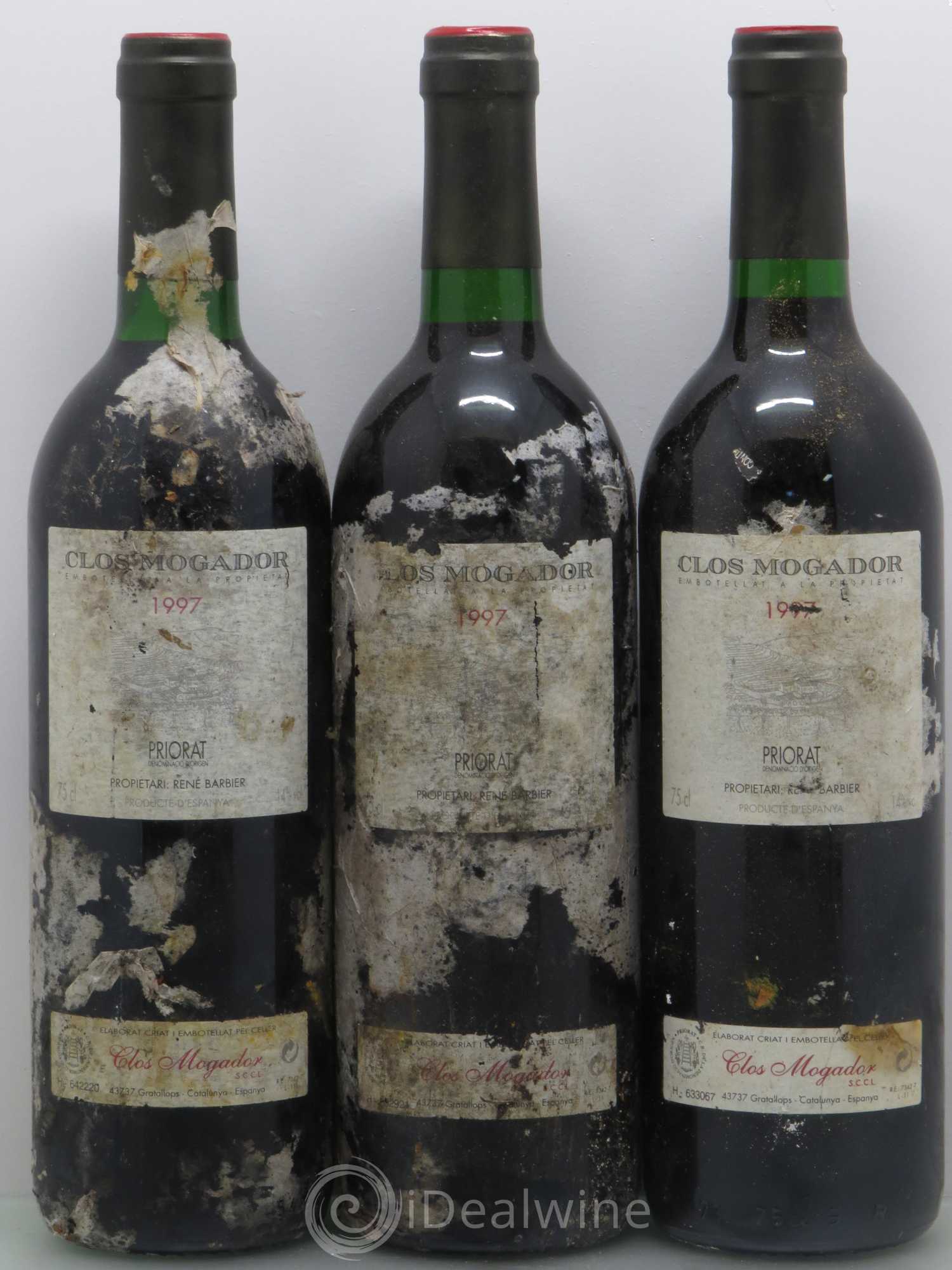 Priorat Clos Mogador DOCA René Barbier 1997 - Lot of 3 bottles - 0