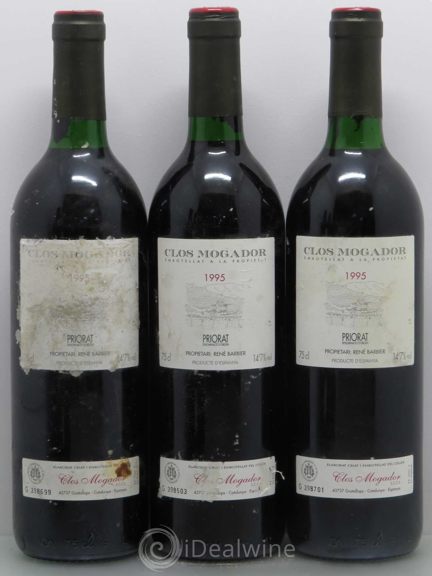 Priorat Clos Mogador DOCA René Barbier 1995 - Lot de 6 bouteilles - 1