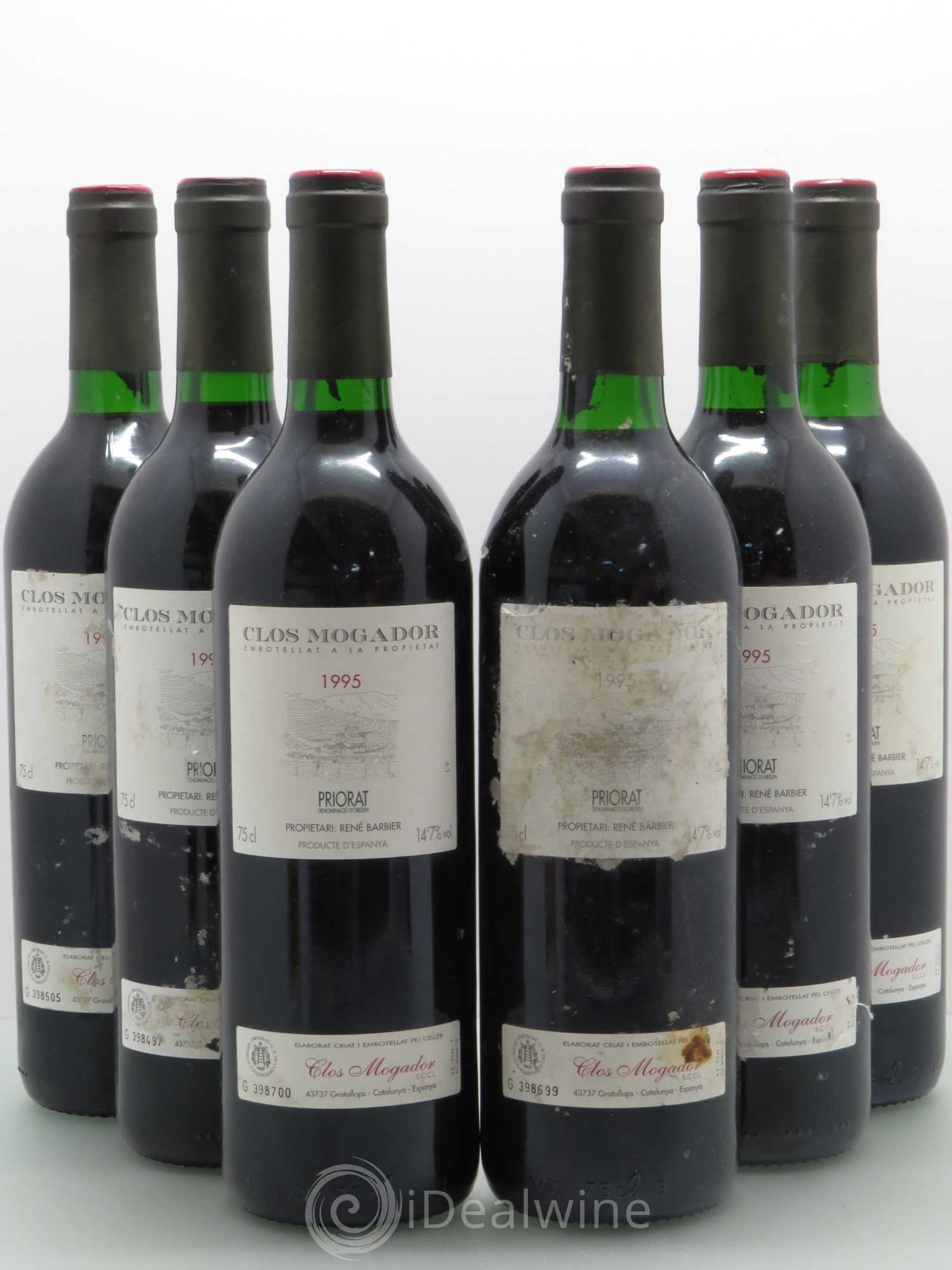 Priorat Clos Mogador DOCA René Barbier 1995 - Lot de 6 bouteilles - 0