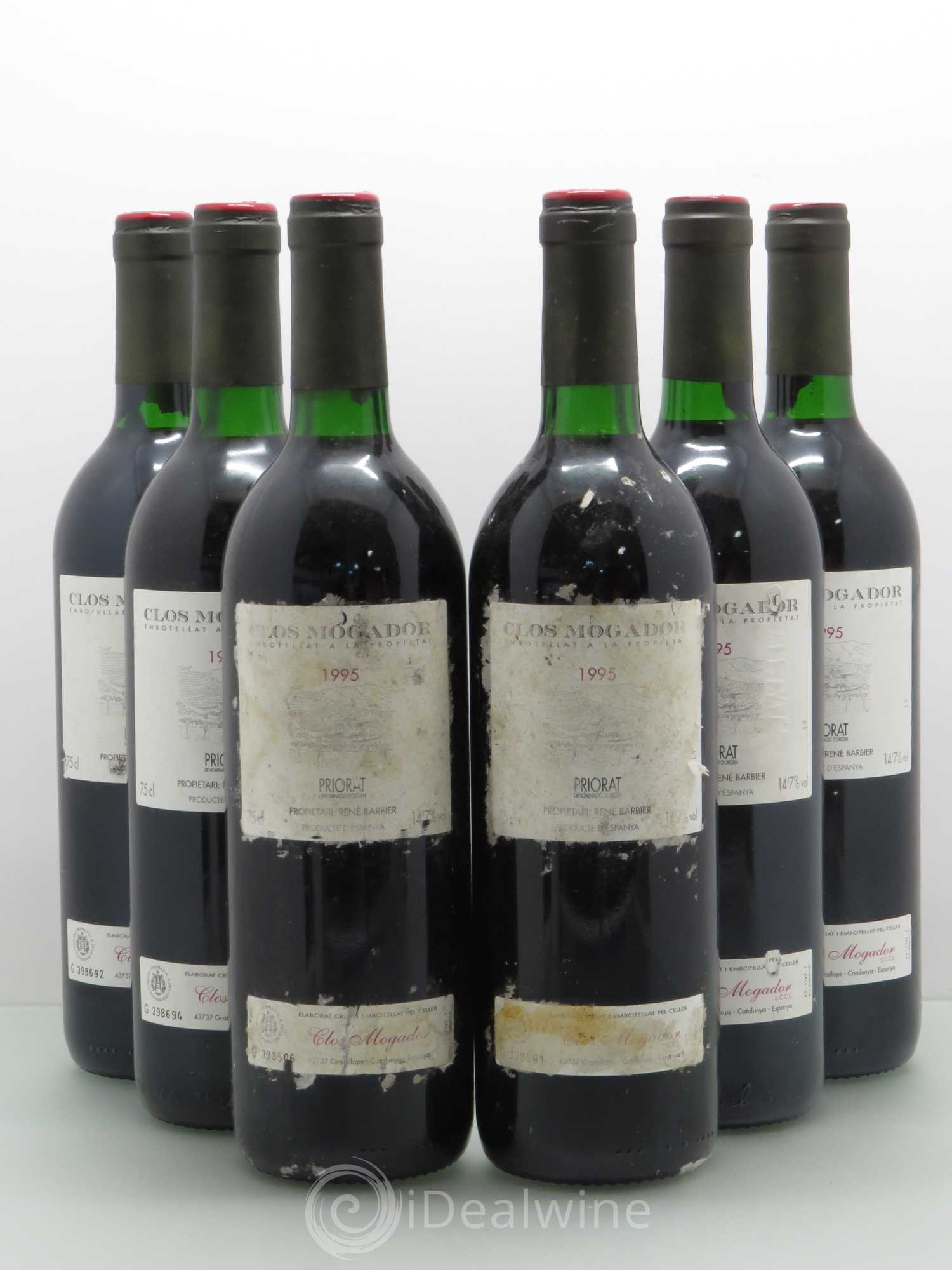 Priorat Clos Mogador DOCA René Barbier 1995 - Lot de 6 bouteilles - 0