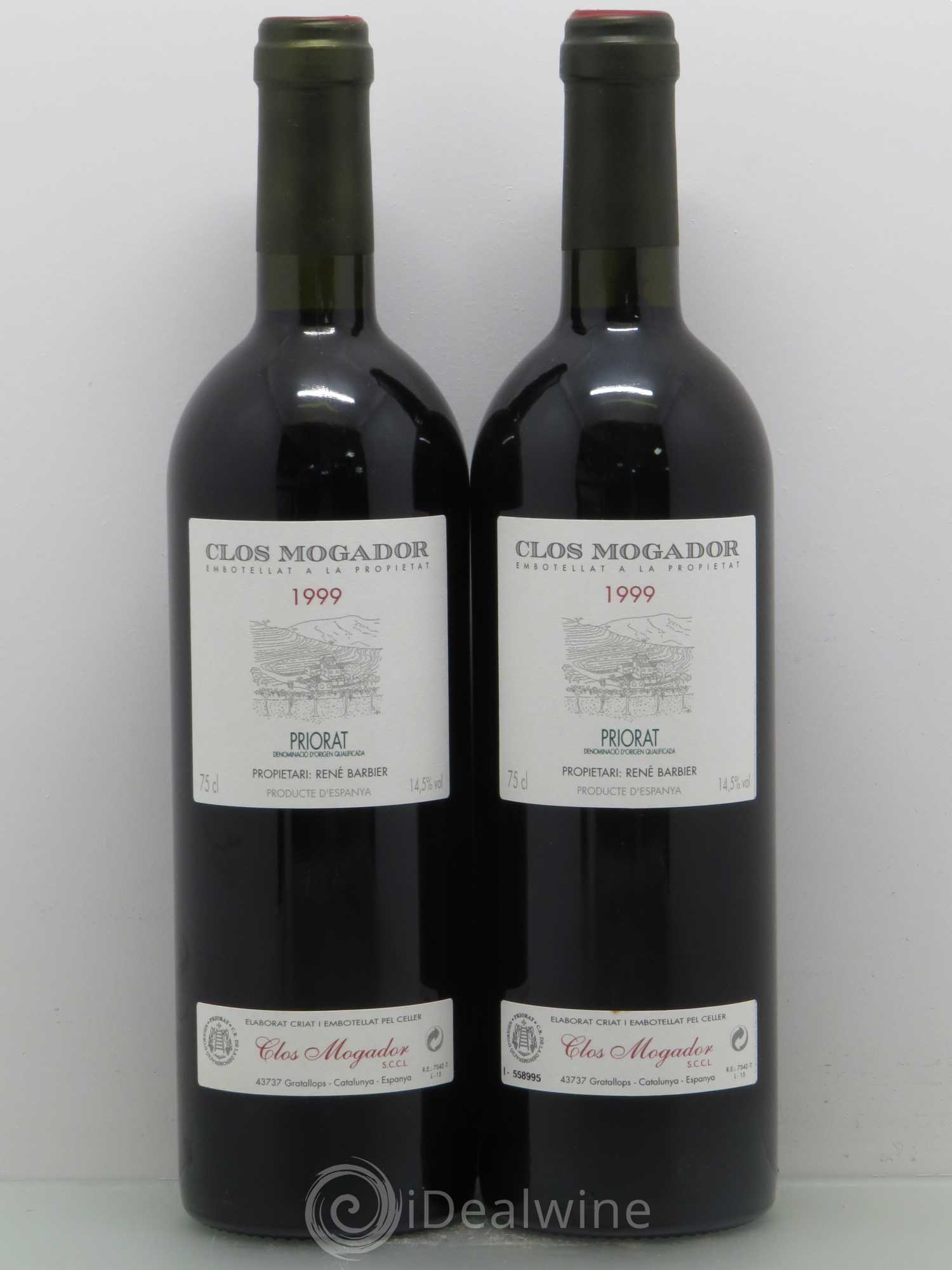 Priorat Clos Mogador DOCA René Barbier 1999 - Posten von 2 Flaschen - 0