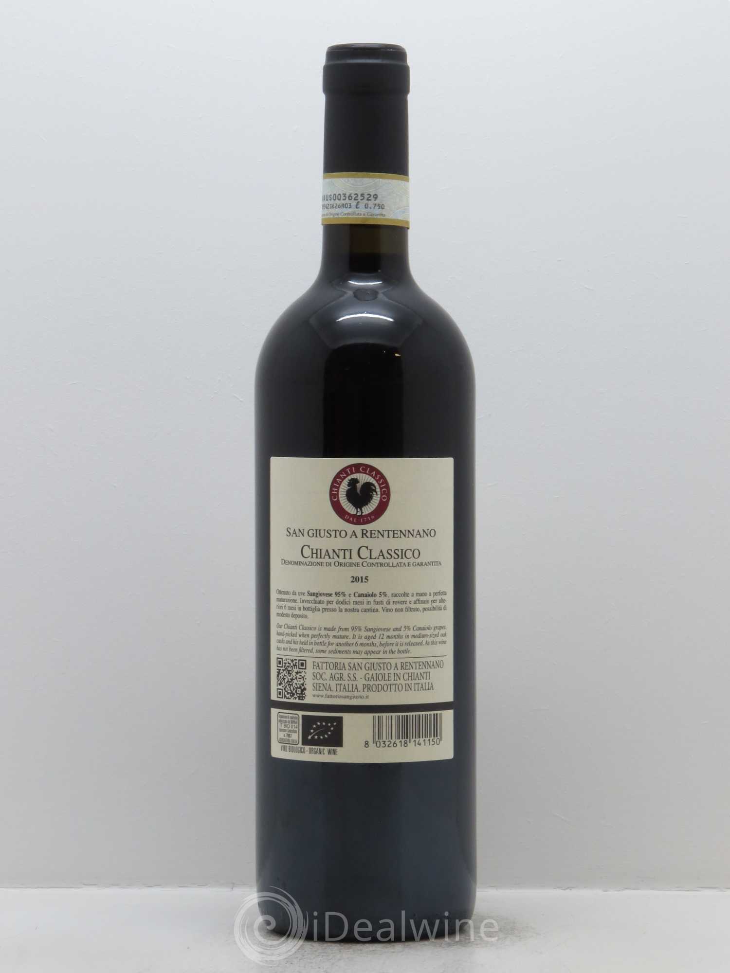 Chianti Classico DOCG San Giusto A Rentennano Famille Martini di Cigala 2015 - Lot de 1 bouteille - 1
