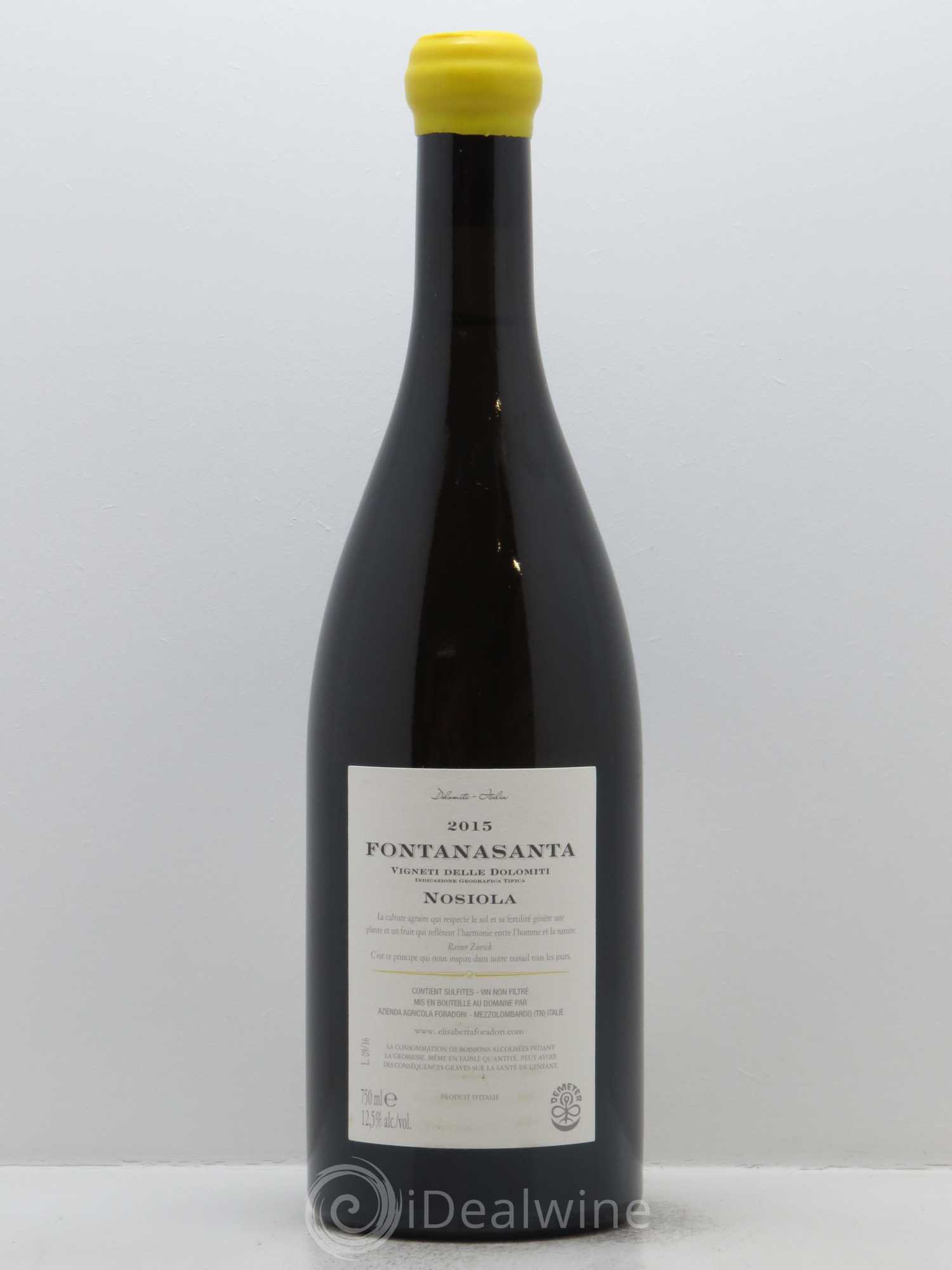 Vigneti delle Dolomiti IGT Fontanasanta Nosiola Elisabetta Foradori 2015 - Lot de 1 bouteille - 1