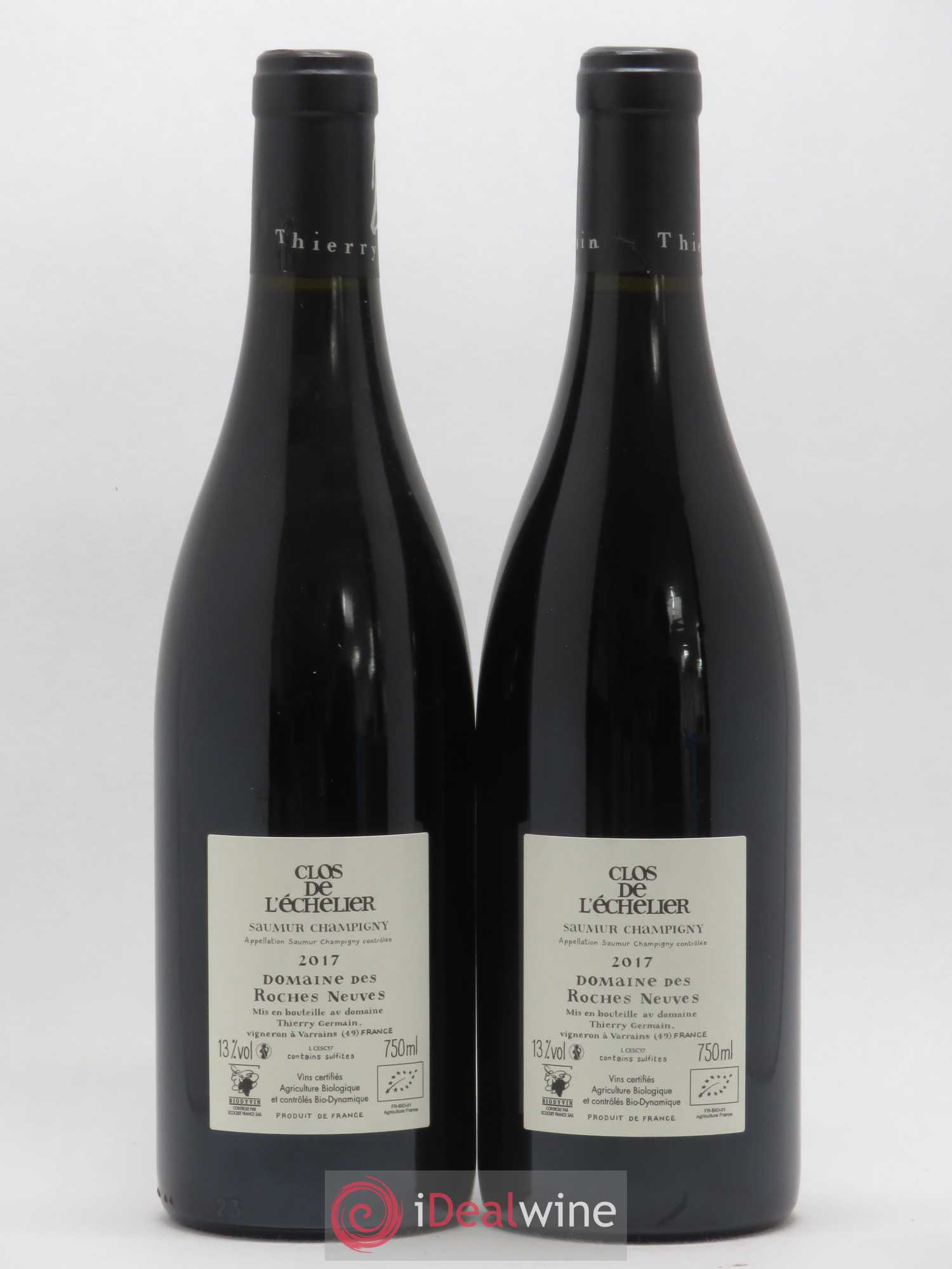 Saumur-Champigny Clos de l'Echelier Domaine des Roches Neuves - Thierry Germain 2017 - Lot de 2 bouteilles - 1