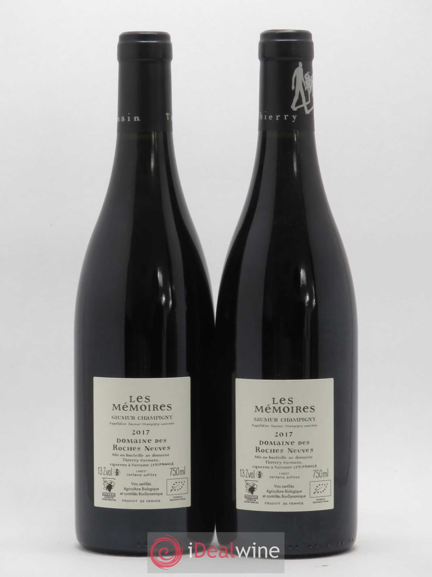 Saumur-Champigny Les Mémoires Domaine des Roches Neuves - Thierry Germain 2017 - Lot de 2 bouteilles - 1