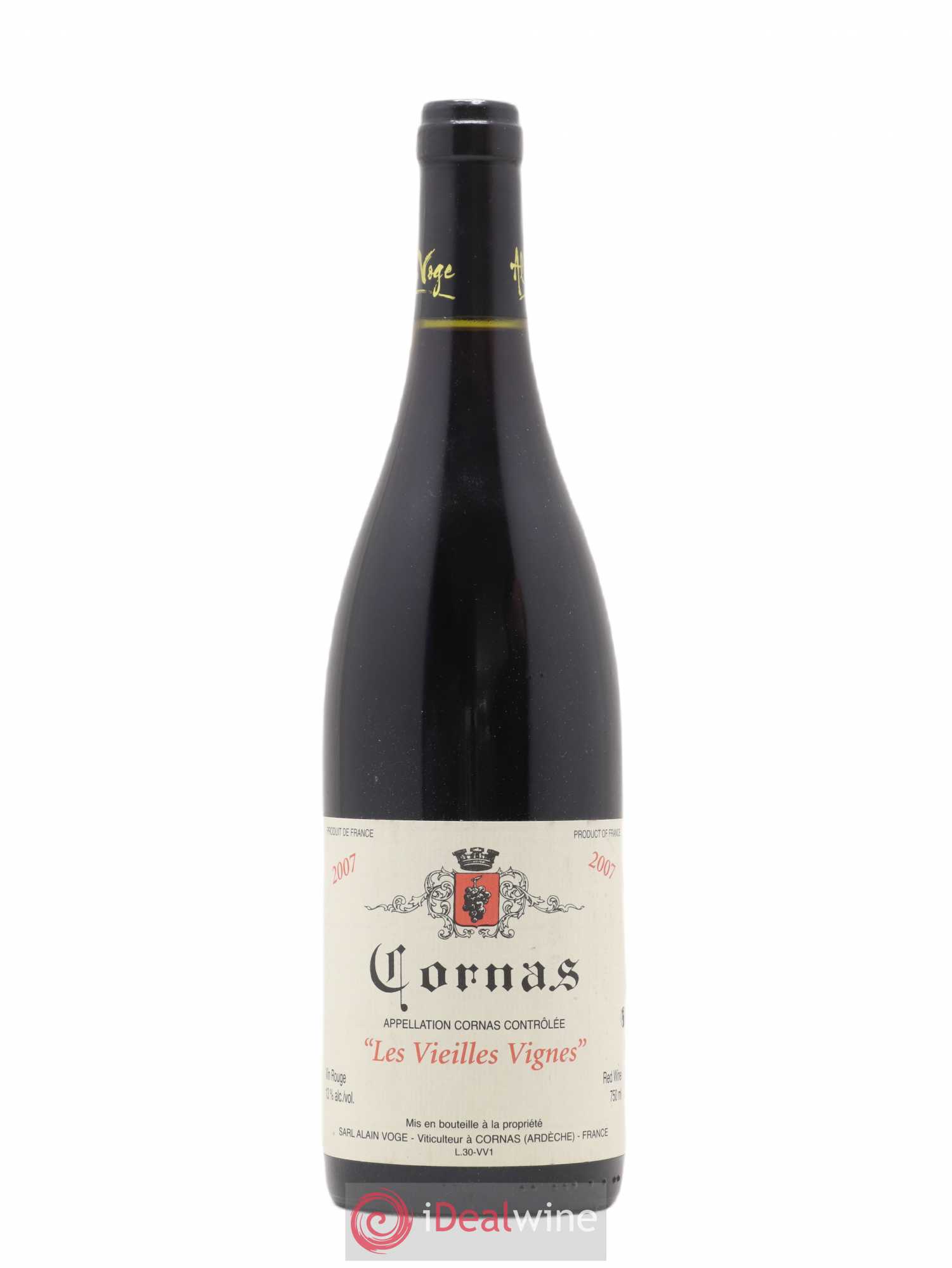 Cornas Les Vieilles Vignes Alain Voge (Domaine) 2007 - Lot de 1 bouteille - 0