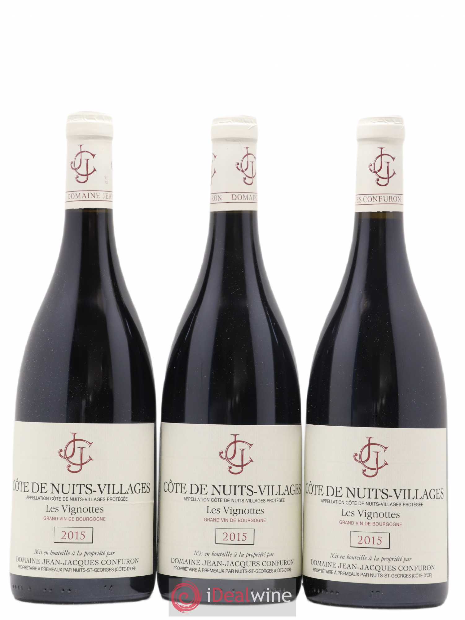 Côte de Nuits-Villages Les Vignottes Jean-Jacques Confuron 2015 - Lot de 3 bouteilles - 0