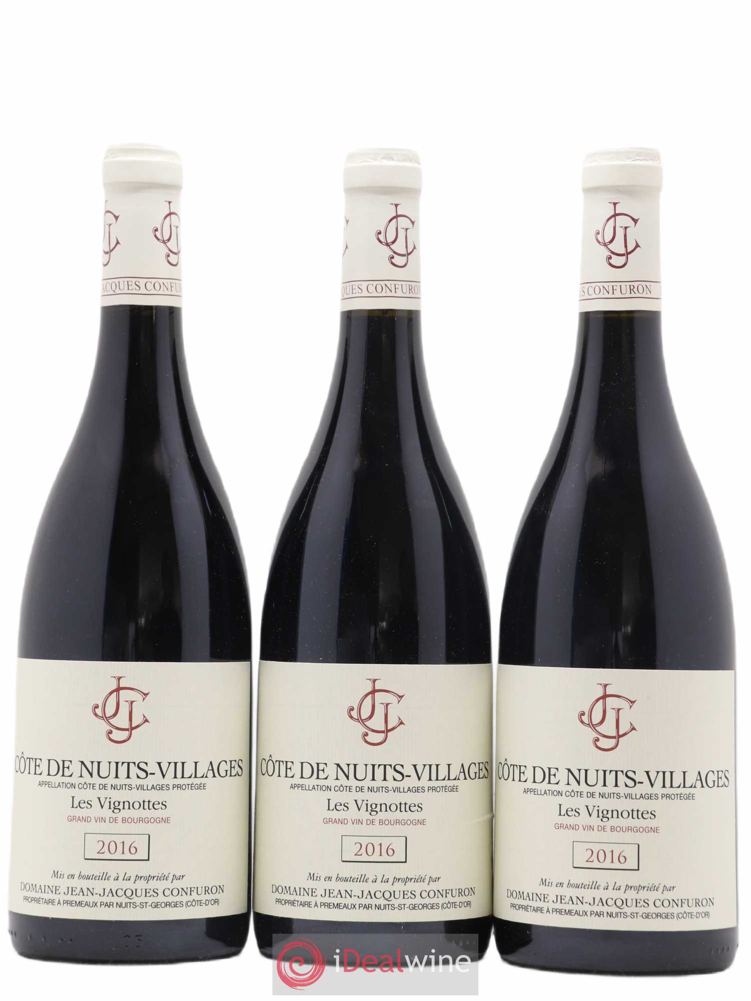 Côte de Nuits-Villages Les Vignottes Jean-Jacques Confuron 2016 - Lot de 3 bouteilles - 0