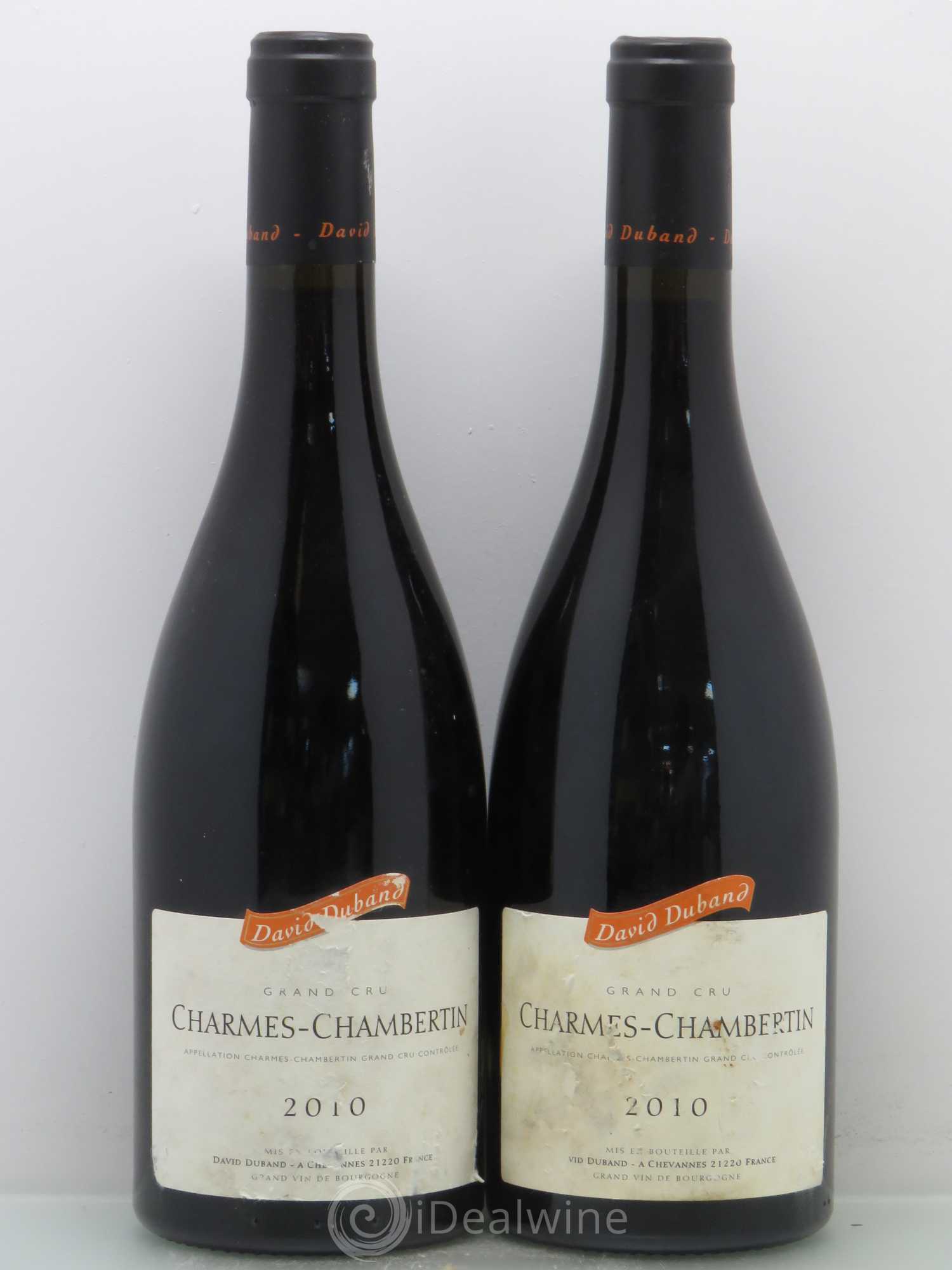 Charmes-Chambertin Grand Cru David Duband (Domaine) 2010 - Lot de 2 bouteilles - 0